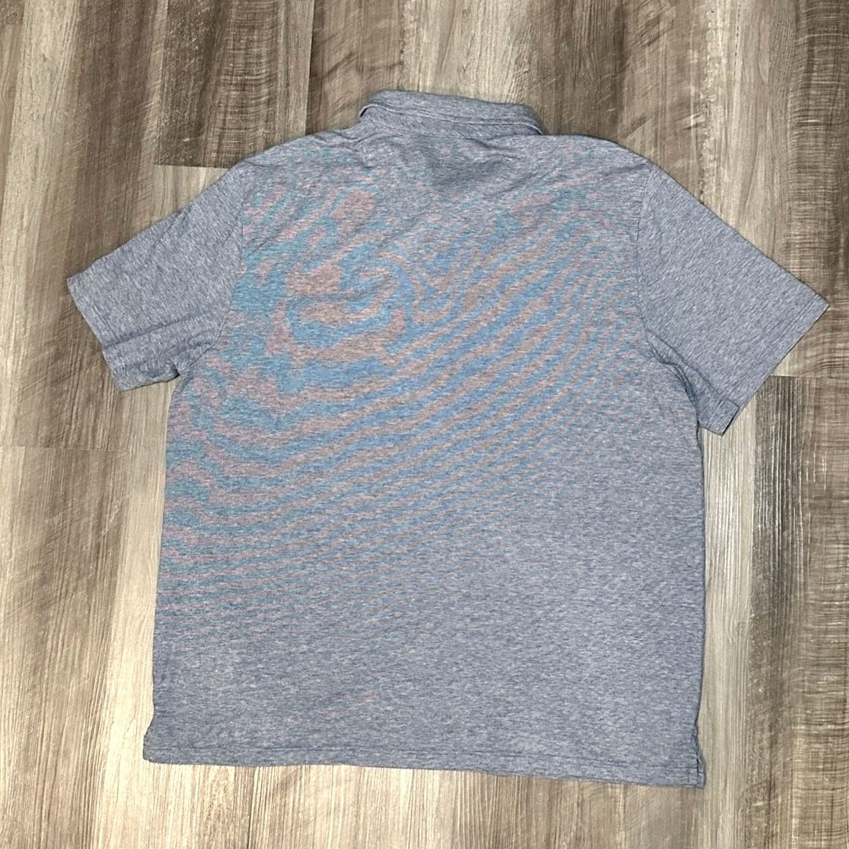 Vineyard Vines Vineyard Vines Edgartown Heather Striped Polo XL Men Navy Blue Cotton Polyester Spandex 57/38/5 Regular Shirt Mens Size US XL / EU 56 / 4 - 3 Thumbnail