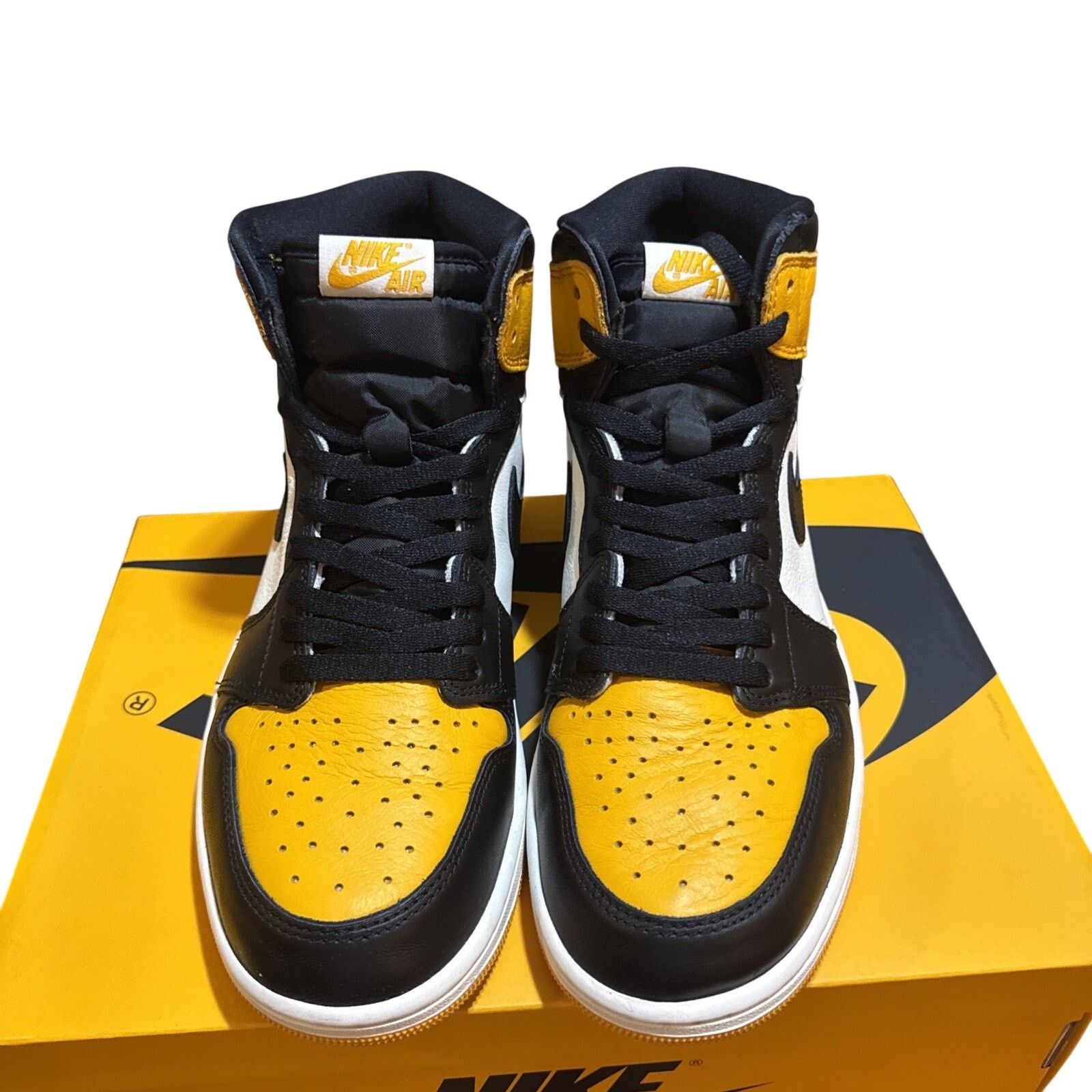 Nike Nike Air Jordan 1 Mid Taxi Black Yellow Men’s Size10.5 Size US 10.5 / EU 43-44 - 4 Thumbnail