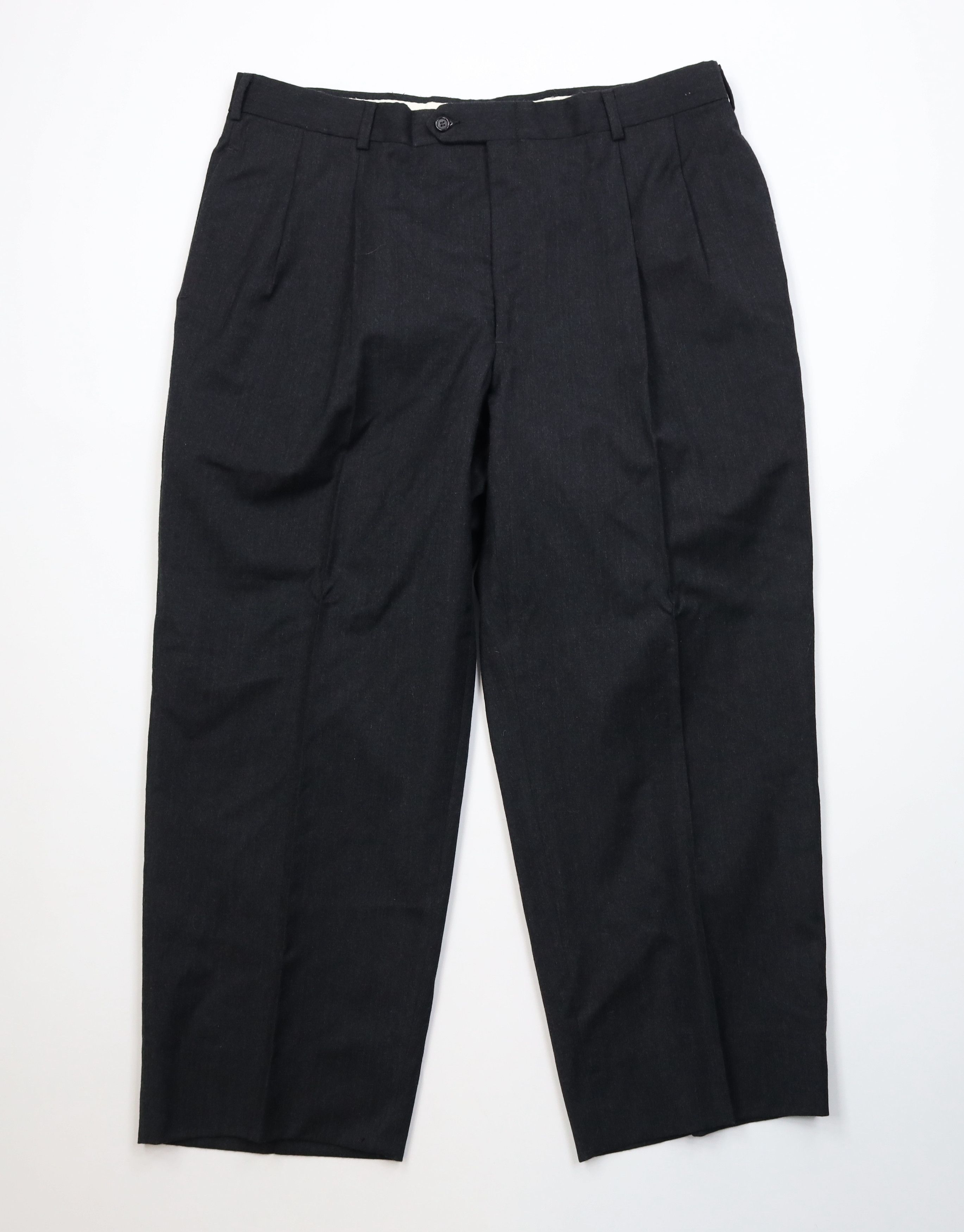 Vintage Vintage 70s Streetwear Wool Knit Wide Leg Chino Pants Gray Size US 38 / EU 54 - 1 Thumbnail
