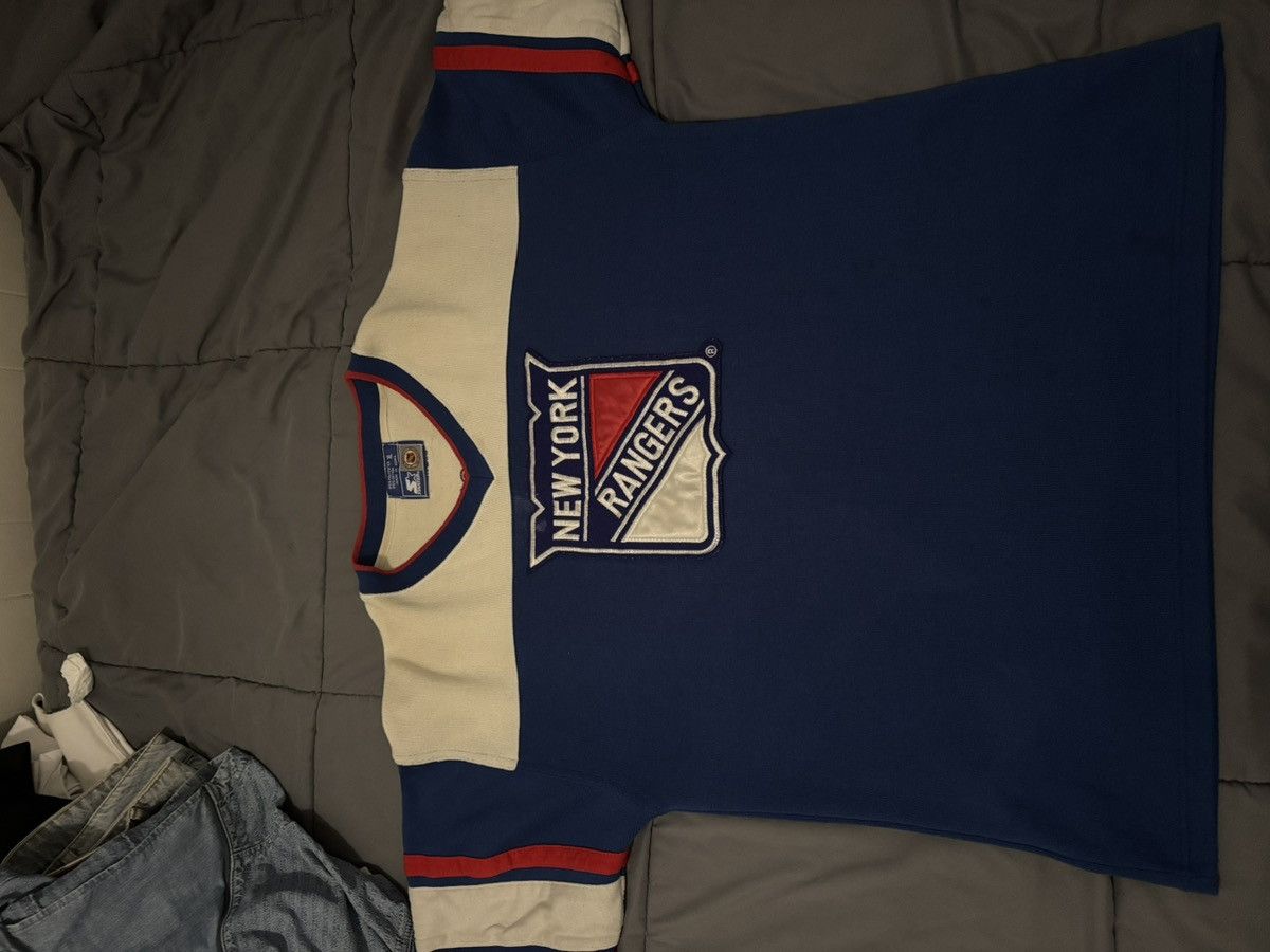 Starter Vintage New York Rangers Knit Jersey Size US XL / EU 56 / 4 - 1 Thumbnail