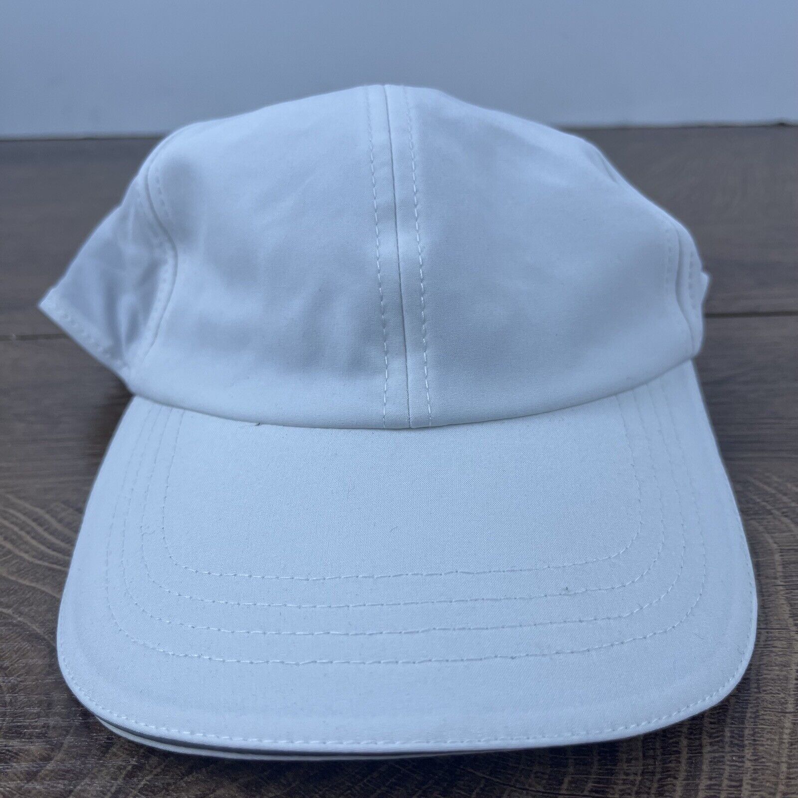 Other White Running Hat Adult Cap Athletic White Cap Hat Adjustabl Size ONE SIZE - 2 Thumbnail