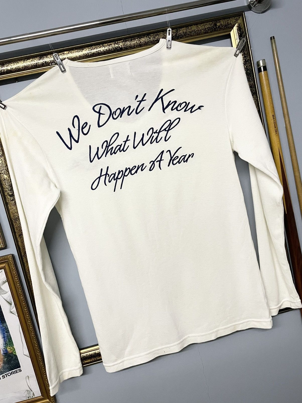 In The Attic Vintage Japan Stooge&co ‘What Will Happen At Year’ Thermal Size US M / EU 48-50 / 2 - 2 Thumbnail