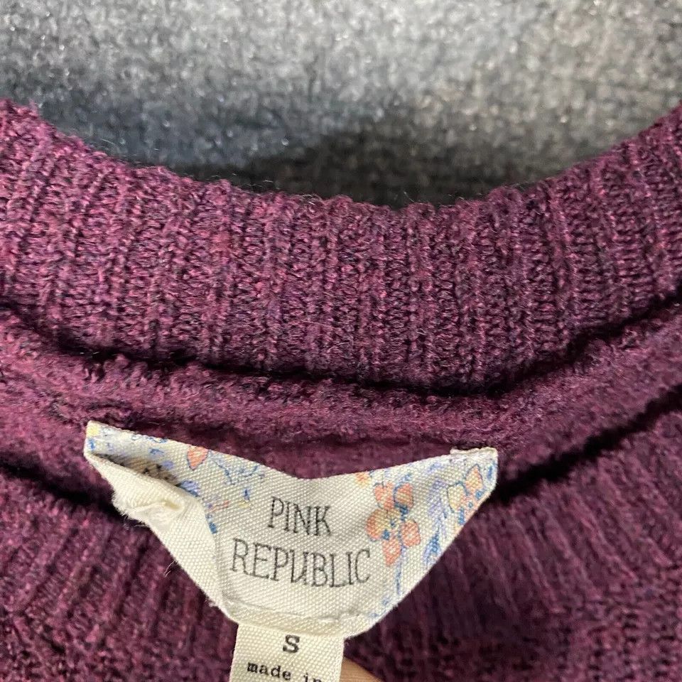 Other Pink Republic Sweater Women's Small Pullover Knit Purple S Size S / US 4 / IT 40 - 3 Thumbnail