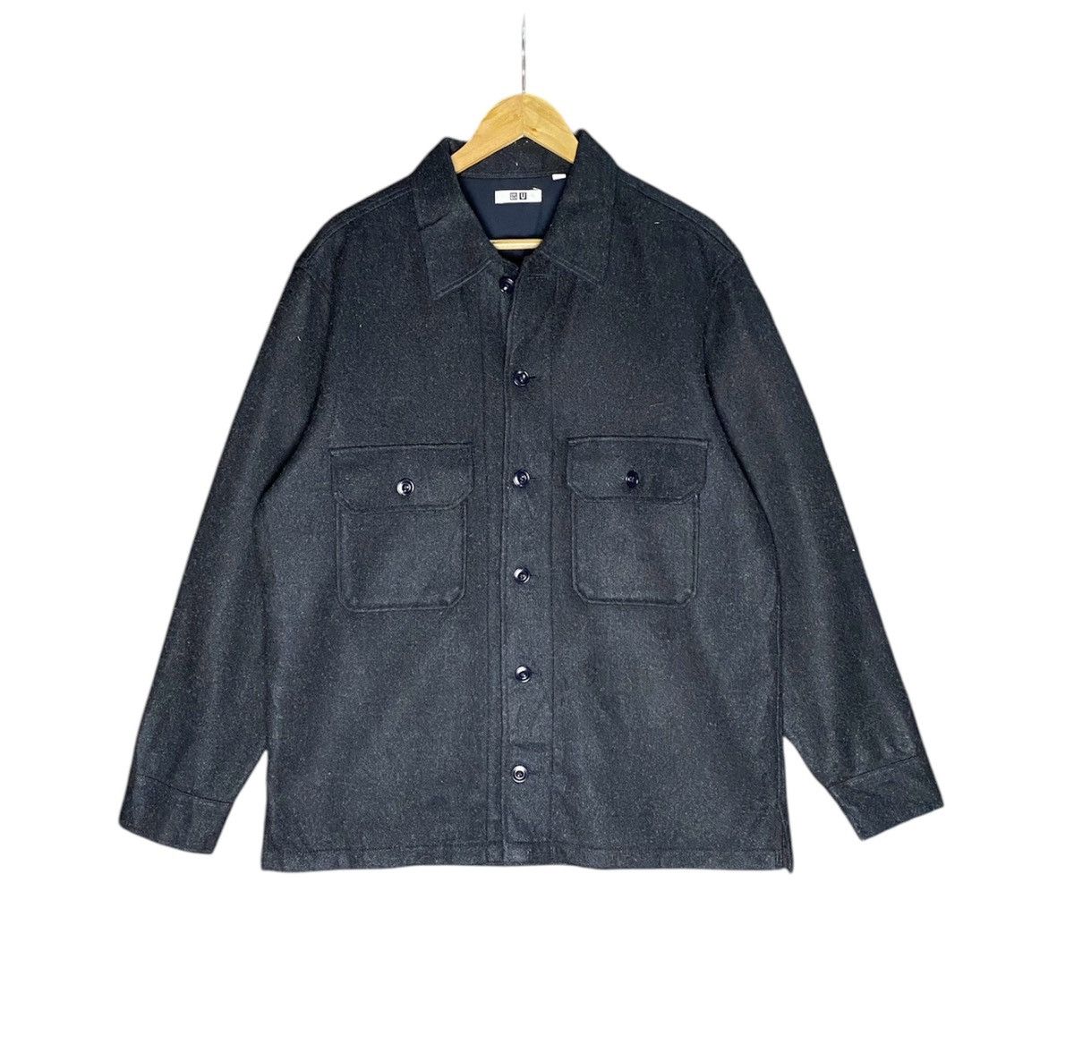Flannel × Lemaire × Uniqlo Uniqlo U Lemaire Wool Black Flannel Size US L / EU 52-54 / 3 - 1 Thumbnail