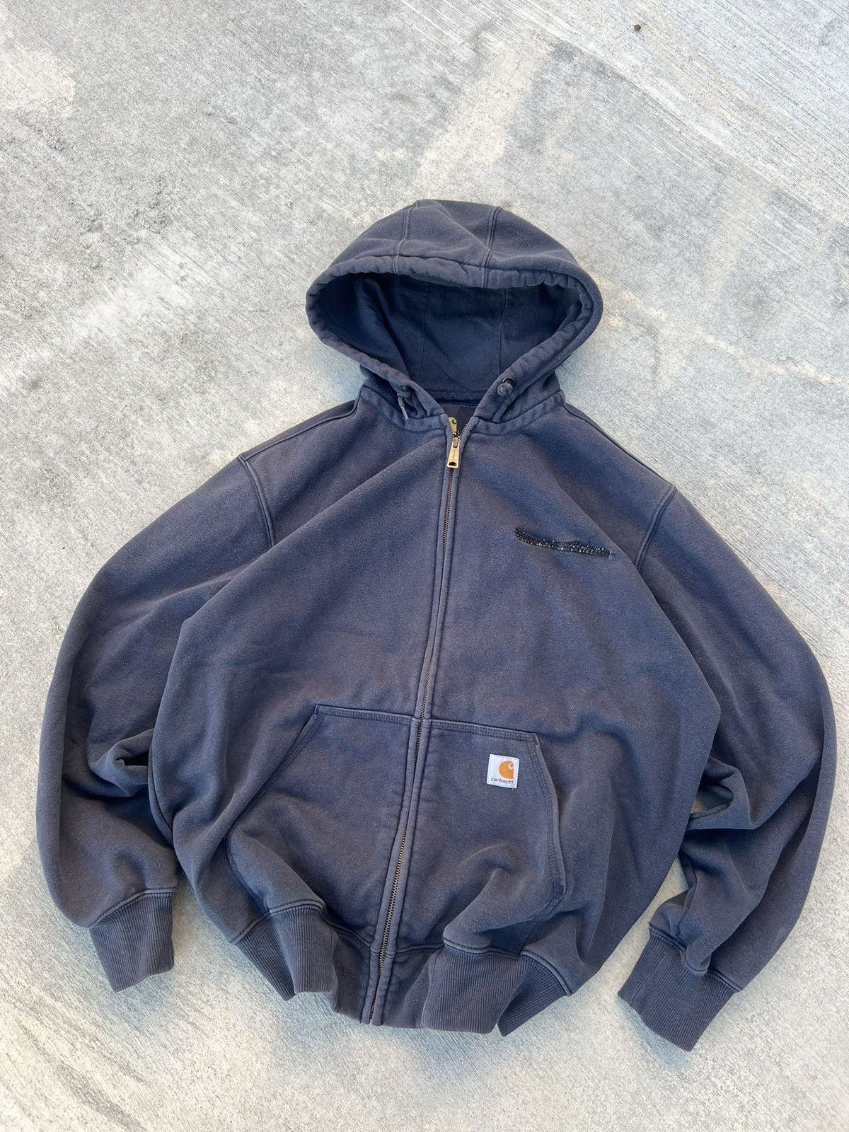 Carhartt 00s Vintage Carhartt Zip Hoodie Faded Size US L / EU 52-54 / 3 - 9 Thumbnail
