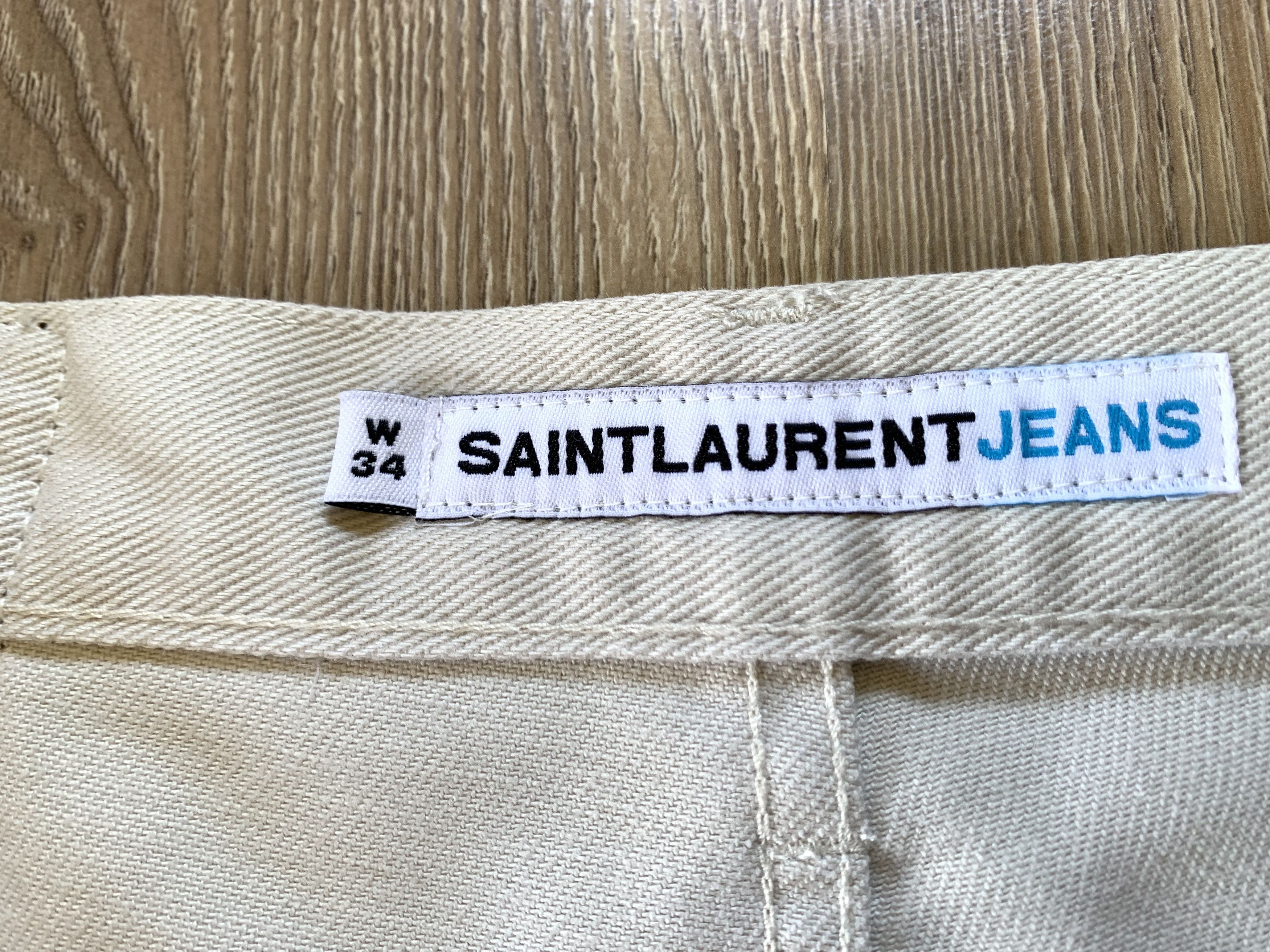 Yves Saint Laurent Yves Saint Laurent Vintage Beige Denim Jeans Size US 34 / EU 50 - 9 Thumbnail