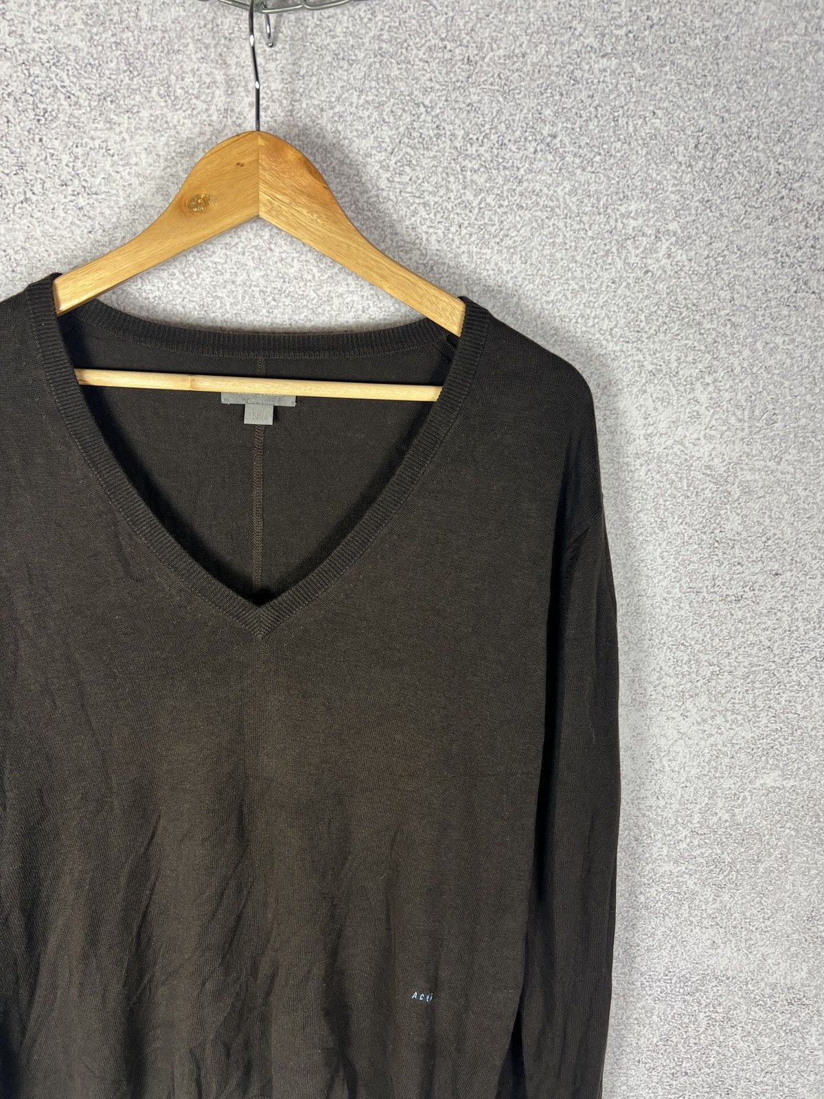 Acne Studios Acne Jeans Studios V-Neck Jumper Sweater Size US L / EU 52-54 / 3 - 3 Thumbnail