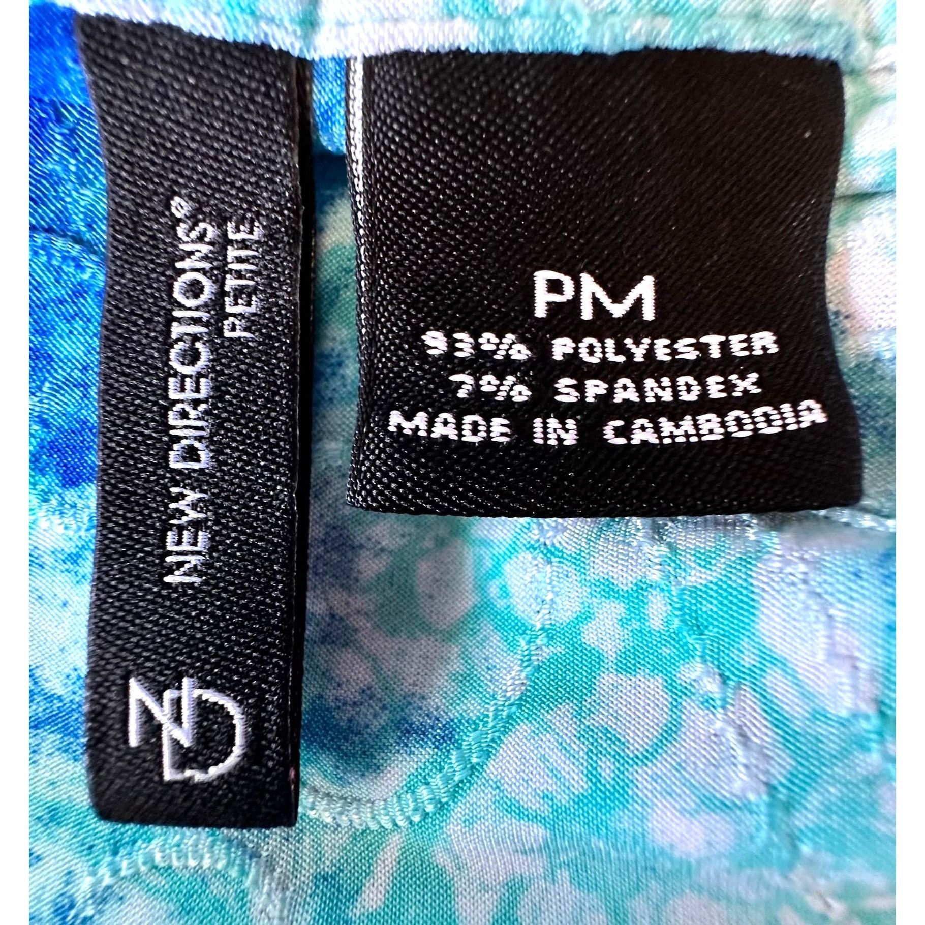 Other New Directions Tunic Top Petite Medium Blue Tie Dye Roll Size M / US 6-8 / IT 42-44 - 12 Thumbnail