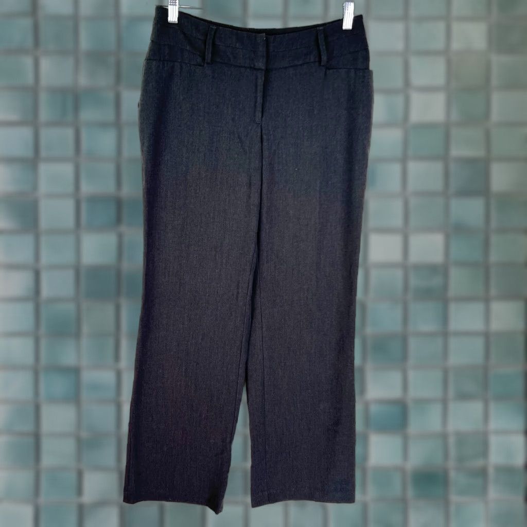 Apt. 9 Apt 9 Flat Front Woven Dress Pants Women's Size 9L Dark Gray Size 30" / US 8 / IT 44 - 1 Thumbnail