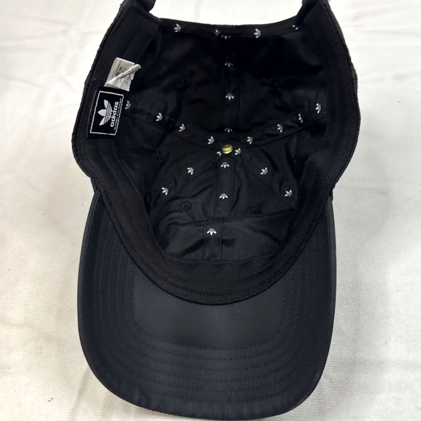 Adidas Adidas Women's Hat Black Nylon Strap Pink Trefoil Logo One Size Size ONE SIZE - 7 Thumbnail