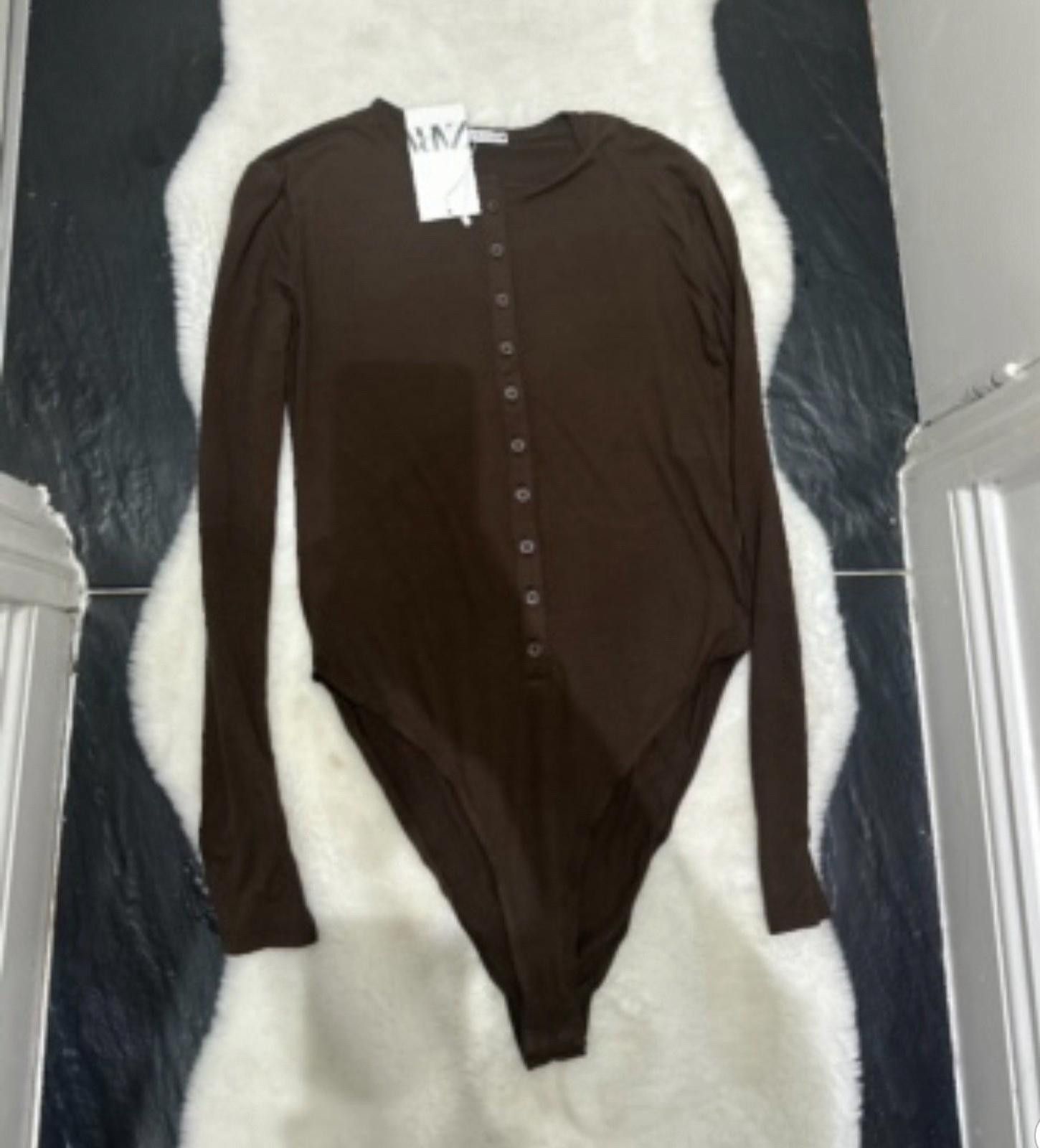 Zara ZARA Brown Body Top Size L / US 10 / IT 46 - 1 Preview