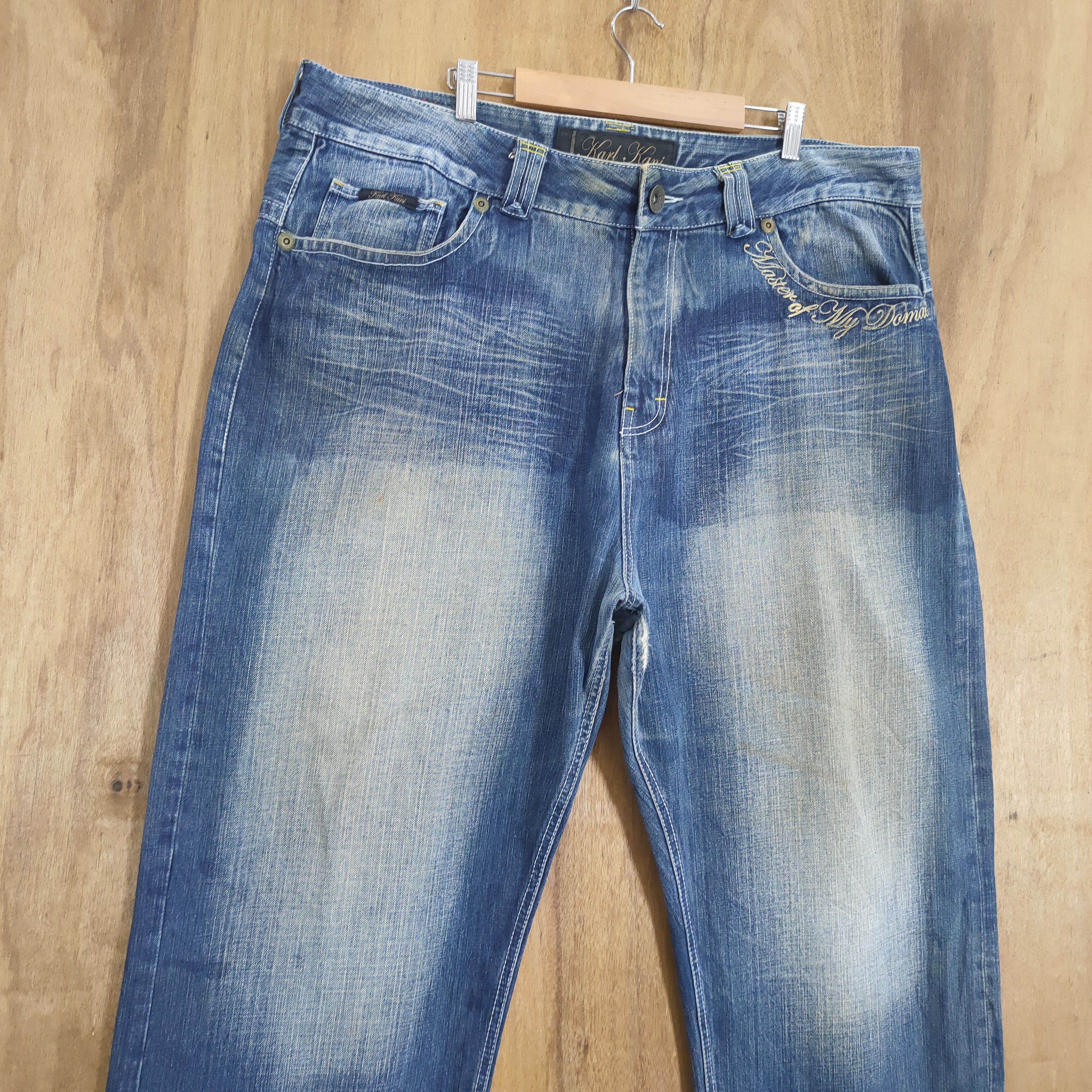 Karl Kani W42 💥 VINTAGE KARL KANI DISTRESSED DENIM JEAN PANTS Size US 42 / EU 58 - 5 Thumbnail
