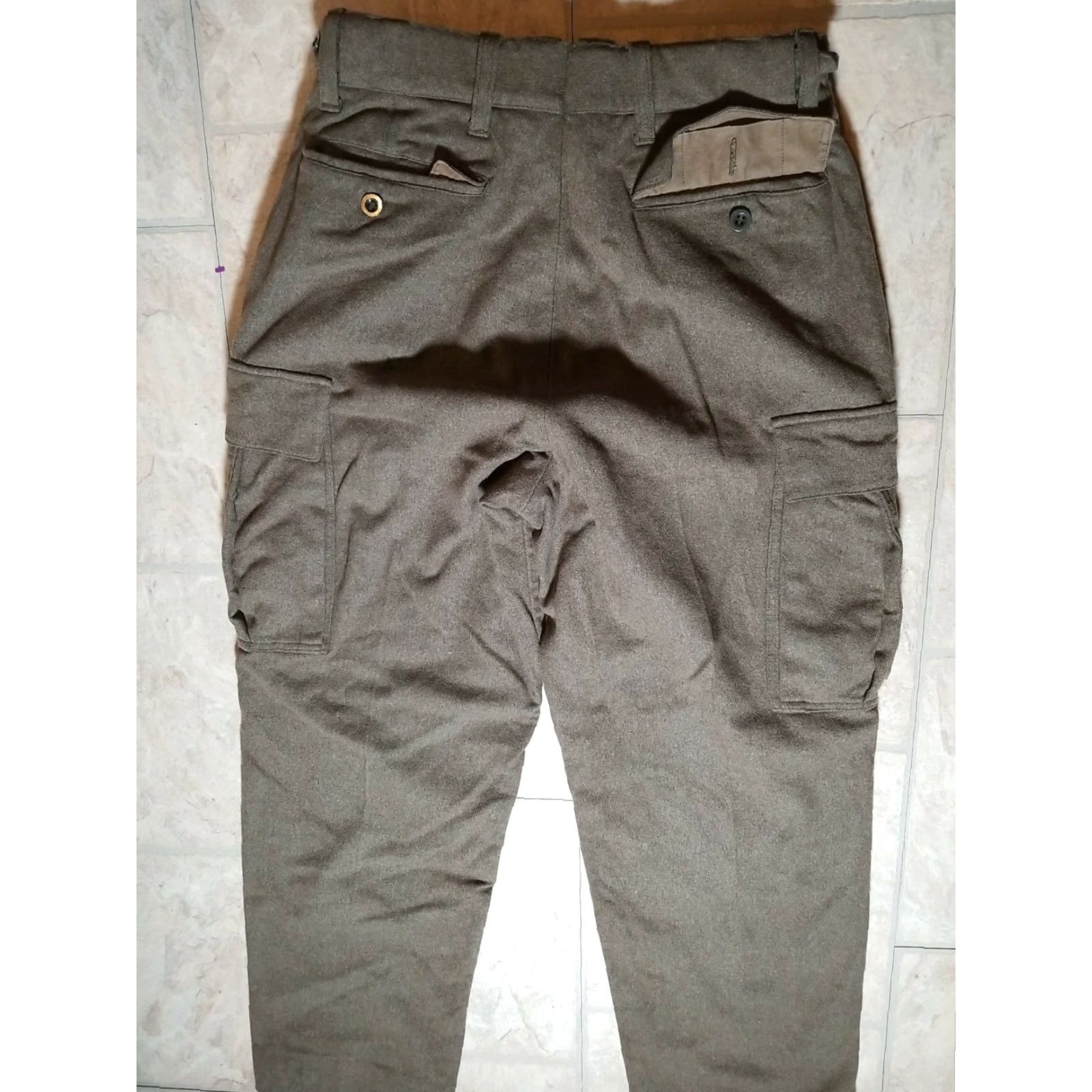 Vintage VINTAGE G.D. Bucking-Alsfeld Military Heavy Wool Cargo Pants 30x29 Mens Size 30x29 Brown Green Cargo Wool Distressed Size US 30 / EU 46 - 5 Thumbnail