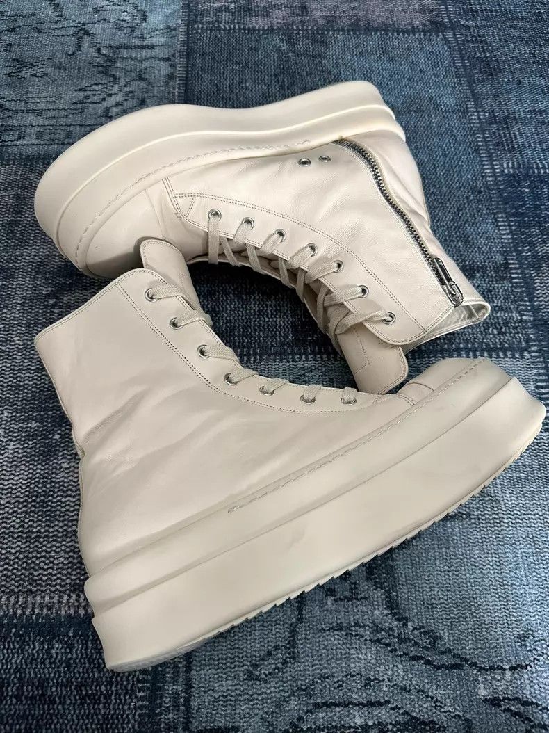 Rick Owens Rick Owens Main Line Pure White Platform Big Converse shoe Size US 10 / EU 43 - 2 Thumbnail