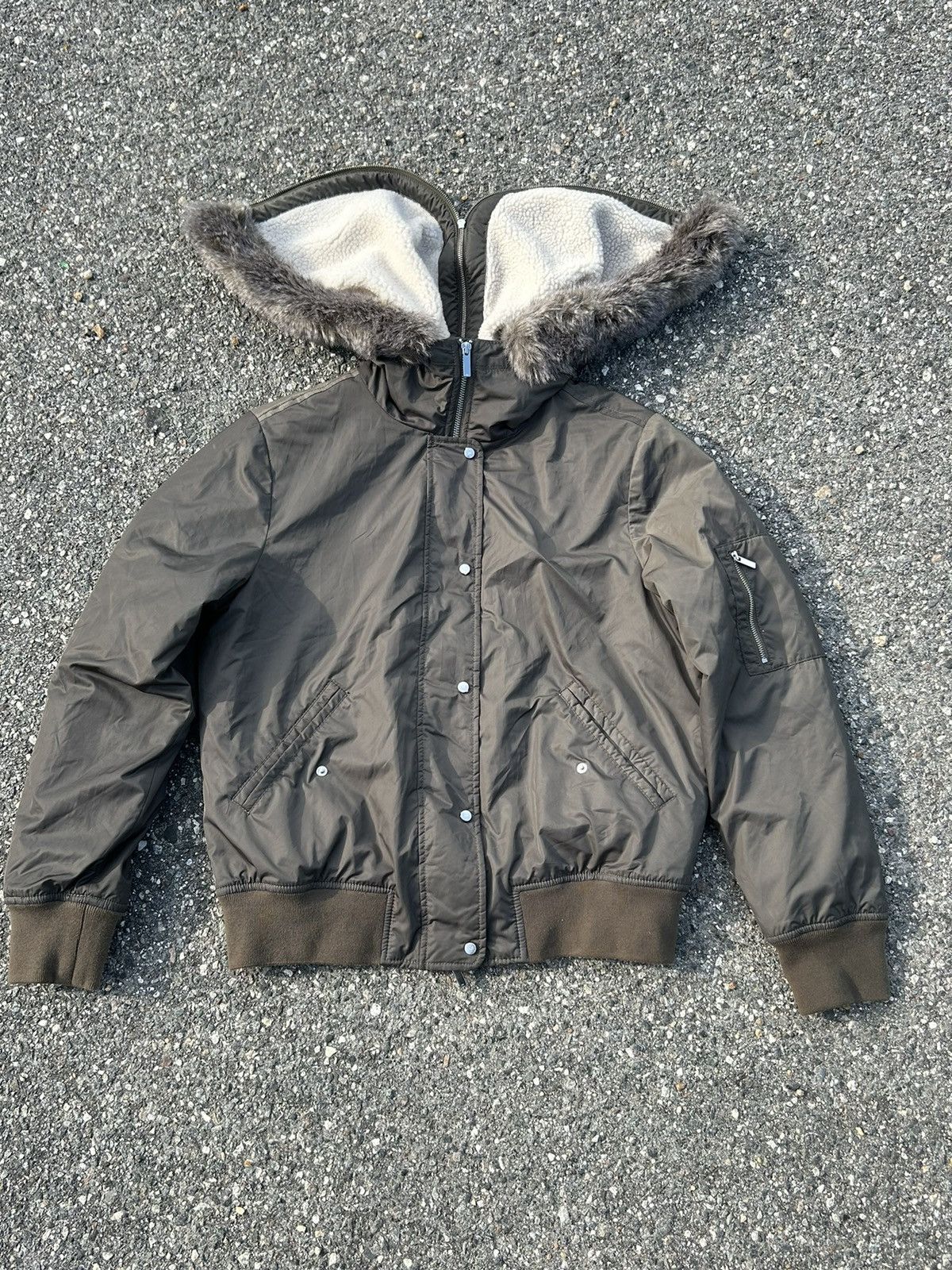 image of Alpha Industries x Jcp Karen Millen Fur Parka in Green, Women's (Size Large)