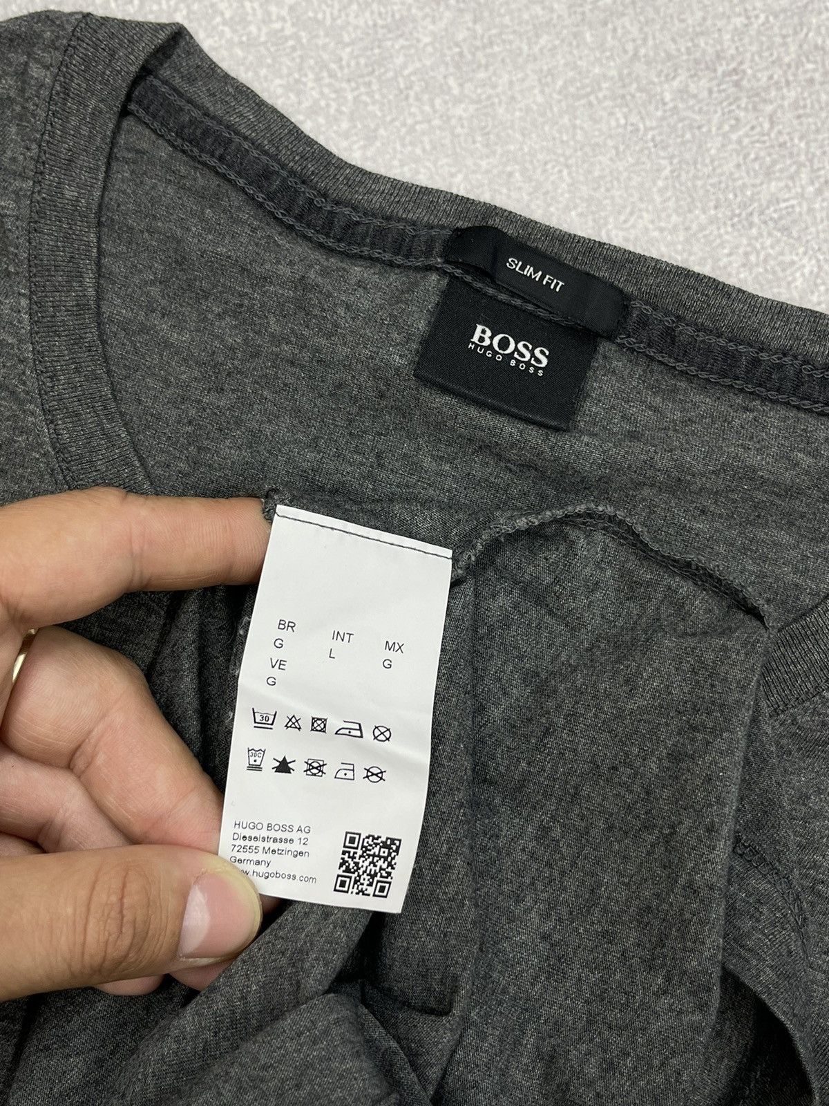 Hugo Boss Mens Hugo Boss Basic Grey T Shirt Size L Size US L / EU 52-54 / 3 - 6 Thumbnail