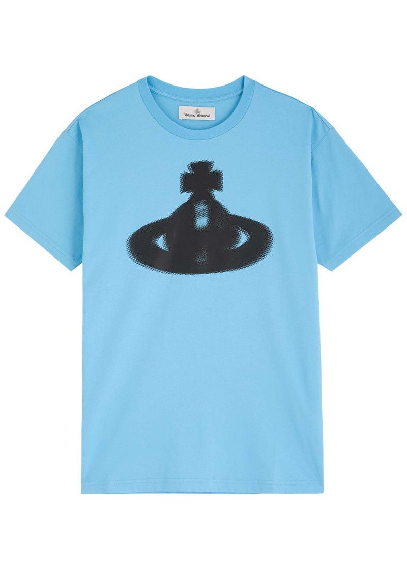 Vivienne Westwood o1f1d3z0426 Orb Classic T-Shirt in Blue Size US XL / EU 56 / 4 - 1 Thumbnail