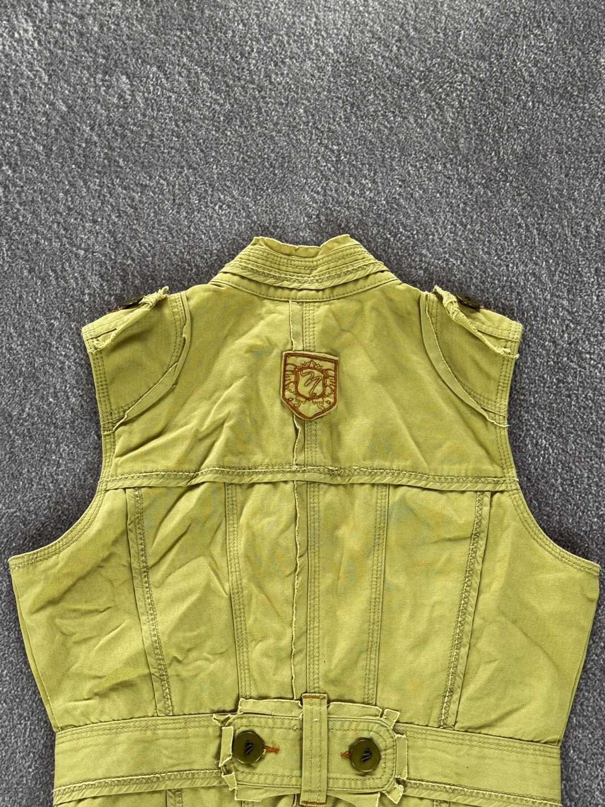 If Six Was Nine Vintage Diesel Style Grunge Military Vest Size XS / US 0-2 / IT 36-38 - 10 Thumbnail