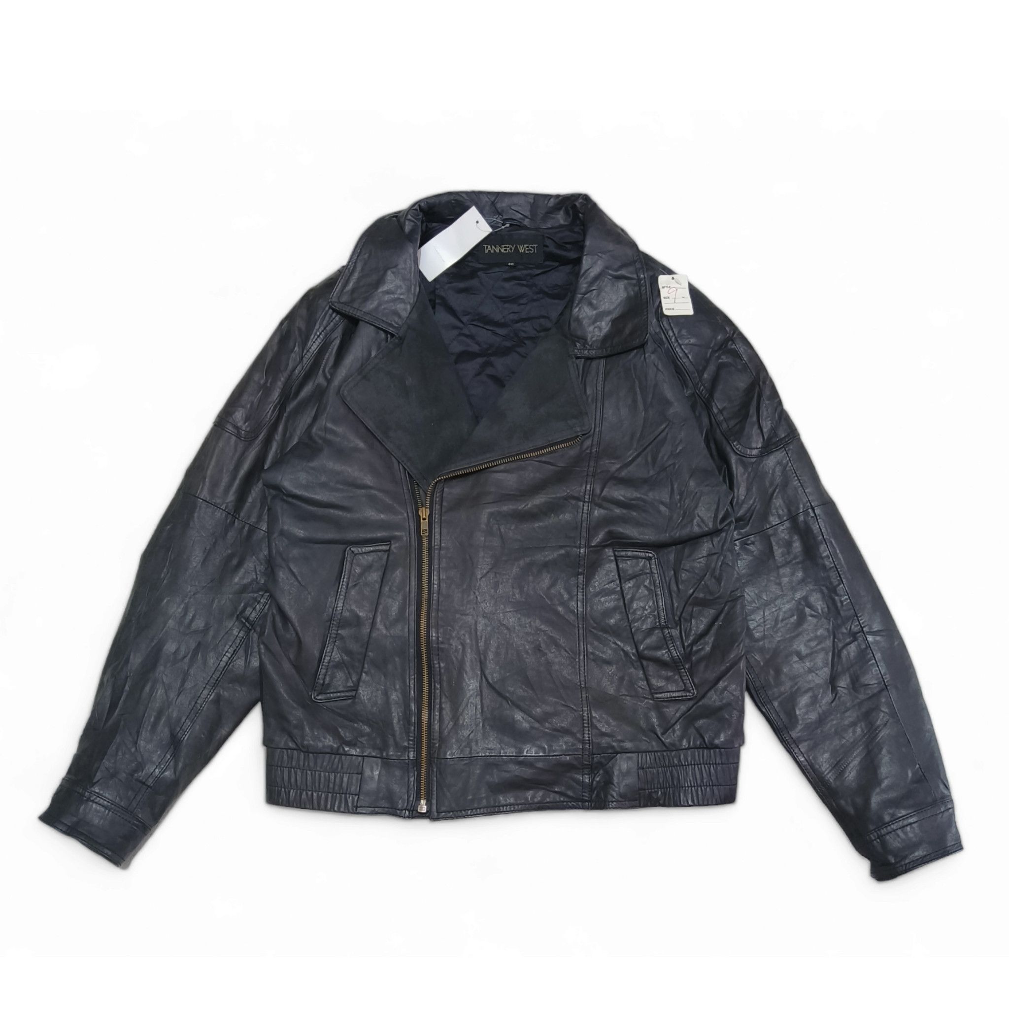 Vintage Deadstock Tannery West Ramones Style Leather Jacket