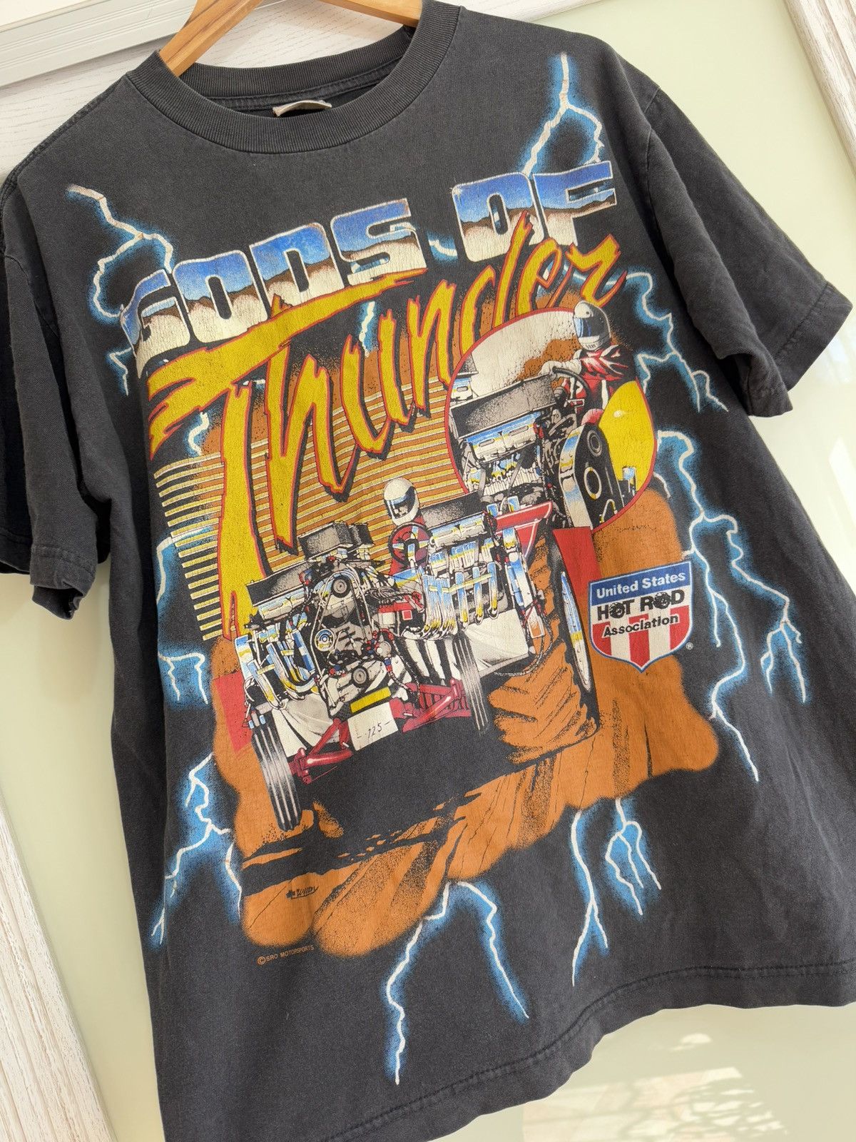 Vintage Very Rare 90’s Gods Of Thunder Hot Rod T-shirt Vintage Tee Size US L / EU 52-54 / 3 - 11 Thumbnail