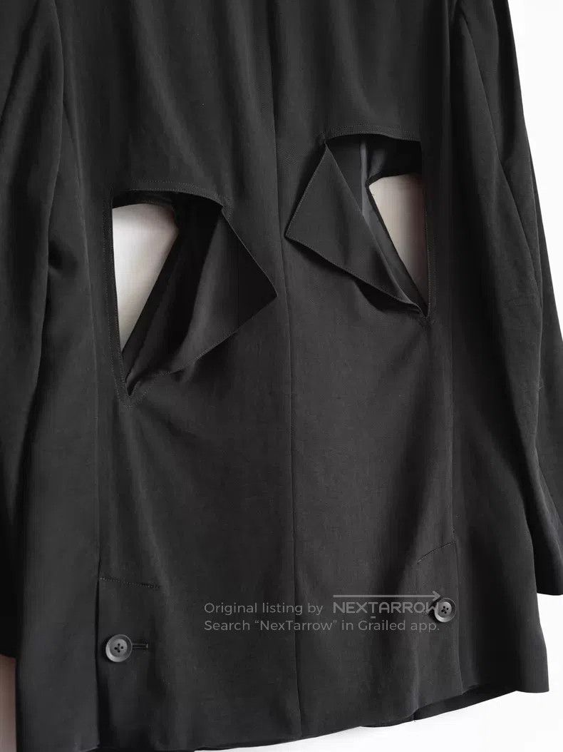 Yohji Yamamoto Yohji Yamamoto 25SS window cut-out triacetate jacket| Size US M / EU 48-50 / 2 - 7 Thumbnail