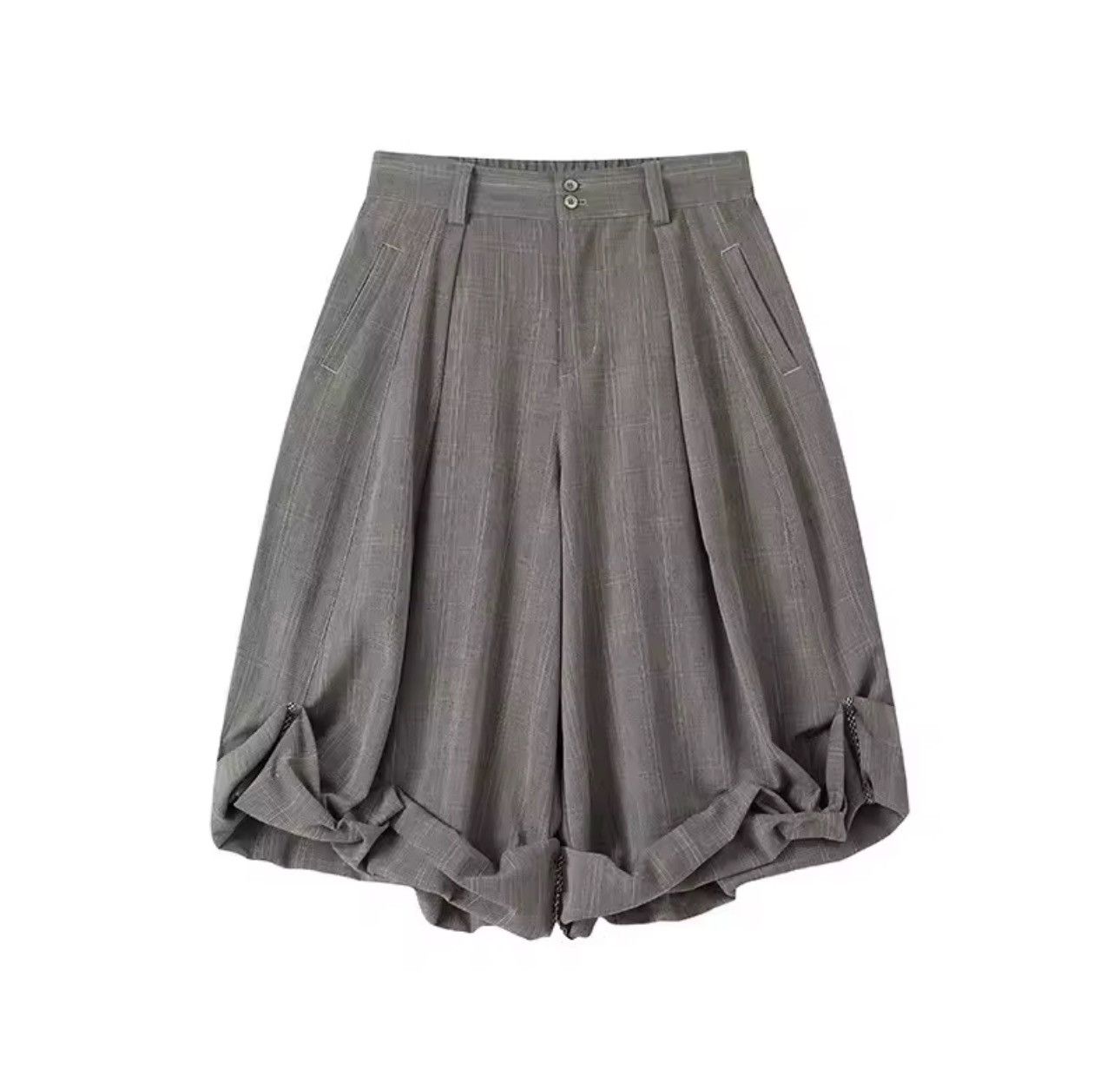 Designer Casual Loose Plaid Elastic Waist School Shorts Size US 32 / EU 48 - 8 Thumbnail