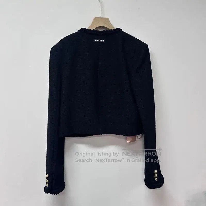 Miu Miu Miu Miu Black Wool Women's Coat . Size M / US 6-8 / IT 42-44 - 2 Thumbnail