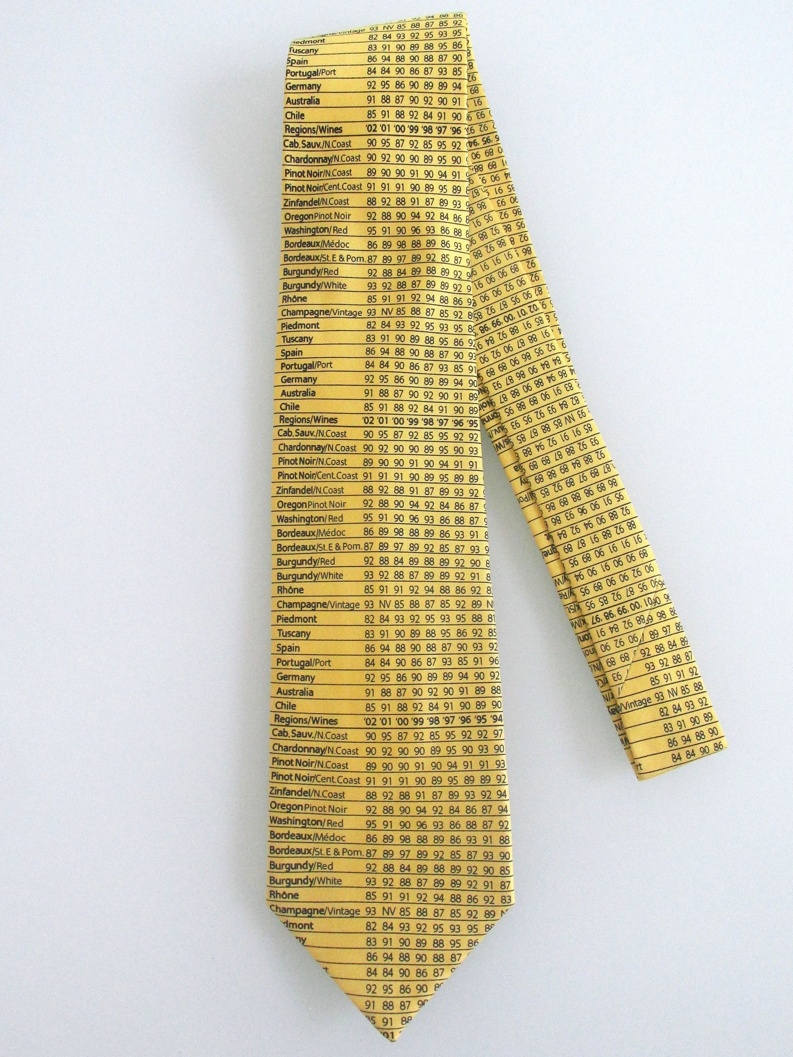 Other Alynn (NWOT) "Vintage Wine Chart" Men's Silk Tie Size ONE SIZE - 1 Thumbnail