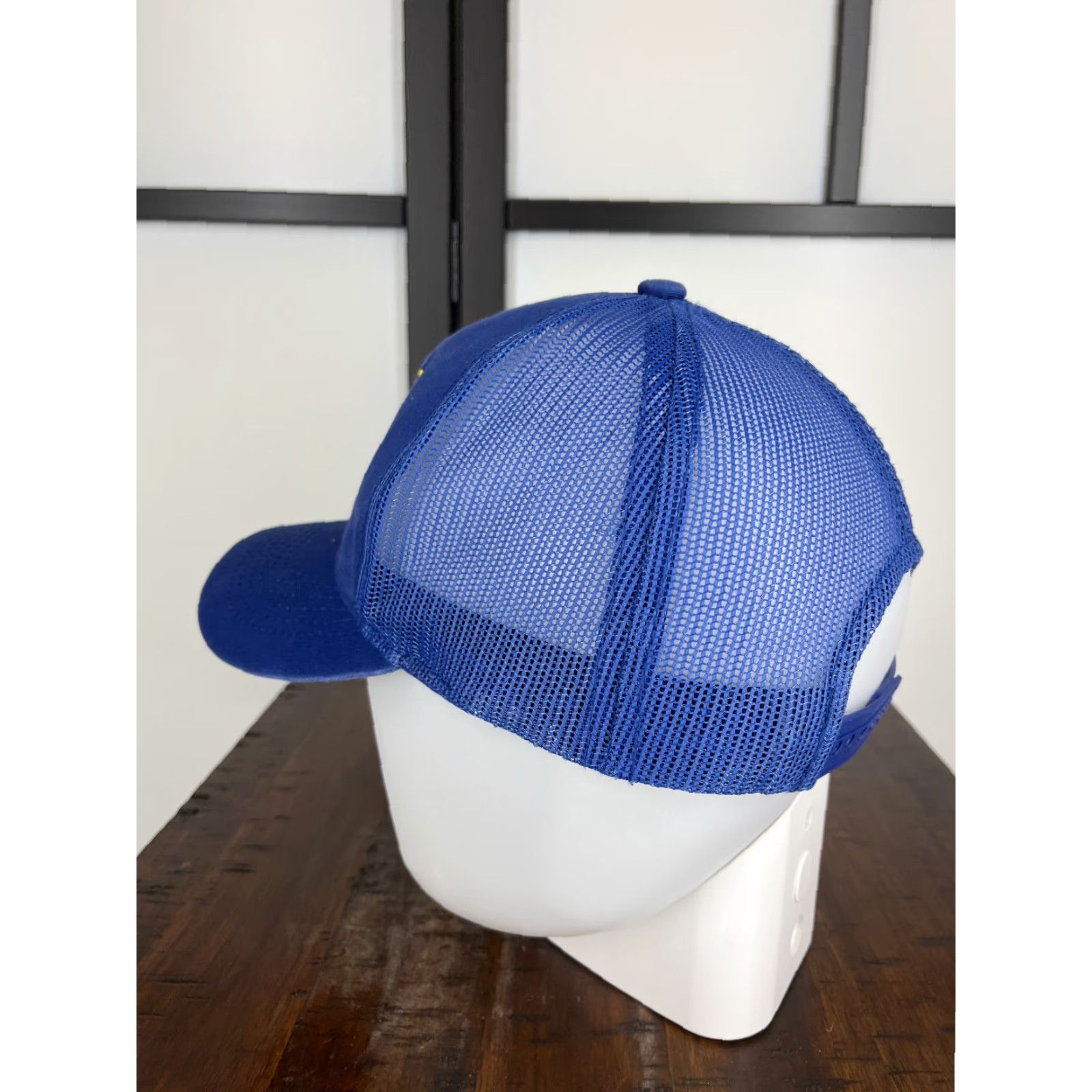 Bass Pro Shops BASS PRO SHOPS Trucker Hat Adjustable Adult One Size Blue Cotton Twill Fish Camp Mens Size ONE SIZE - 5 Thumbnail
