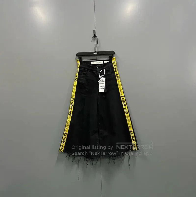 Off-White Off-White Black Cotton Midi Skirt for Women . Size 28" / US 6 / IT 42 - 1 Thumbnail