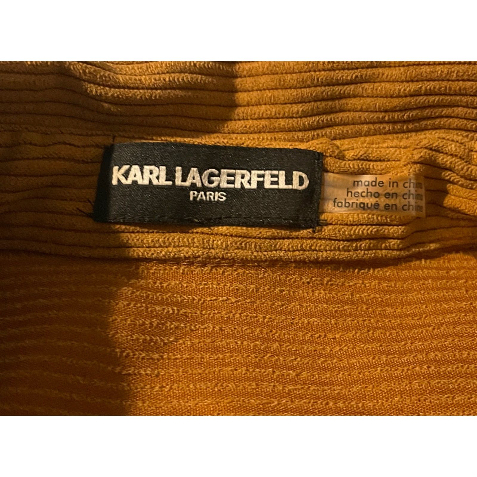 Karl Lagerfeld Karl Lagerfeld Shirt Jacket Corduroy Shacket Roasted Pecan L Brown Women's Size Large Size L / US 10 / IT 46 - 3 Thumbnail