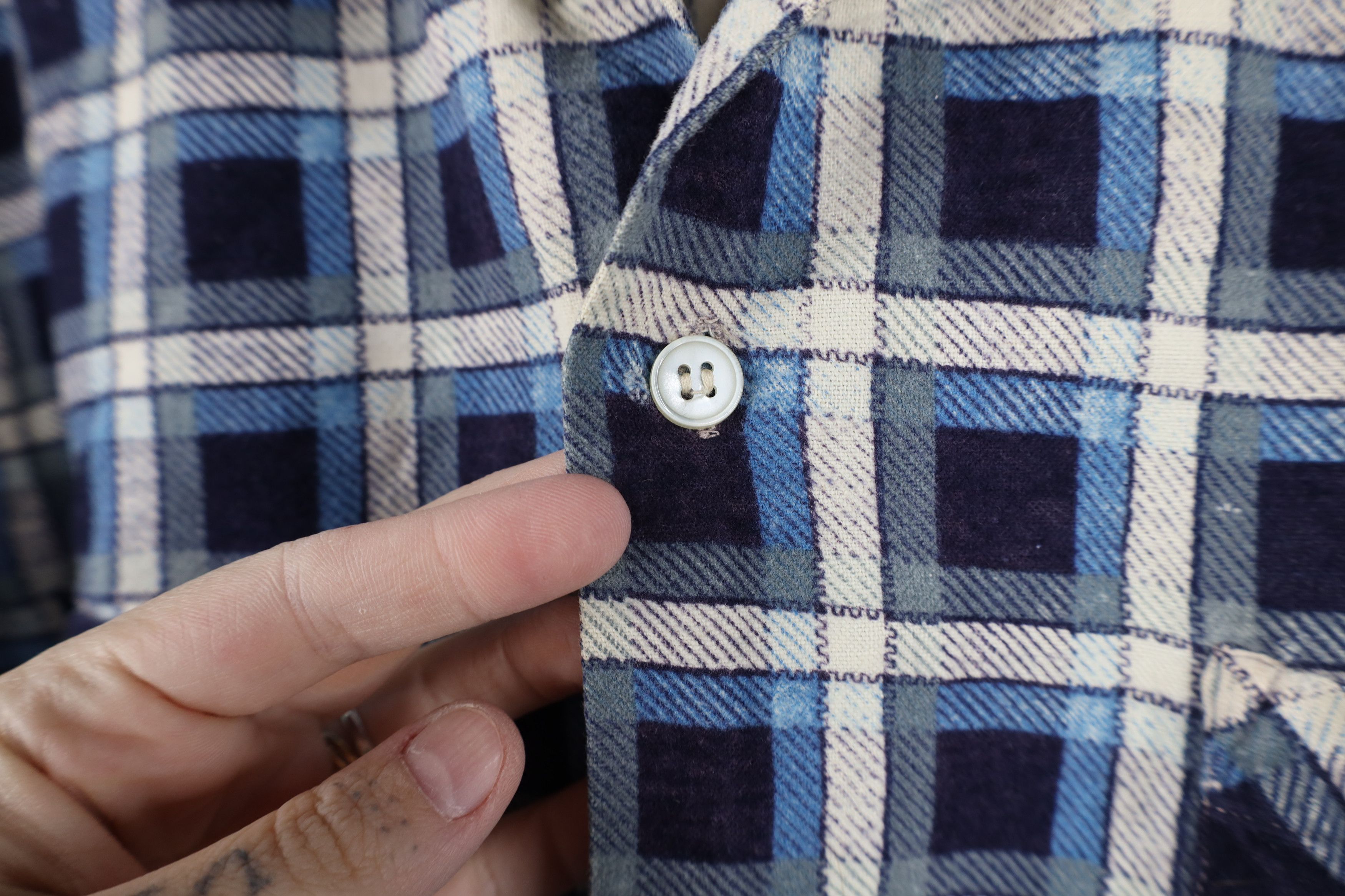 Vintage Vintage 60s 70s Streetwear Flannel Collared Button Shirt Size US M / EU 48-50 / 2 - 7 Thumbnail