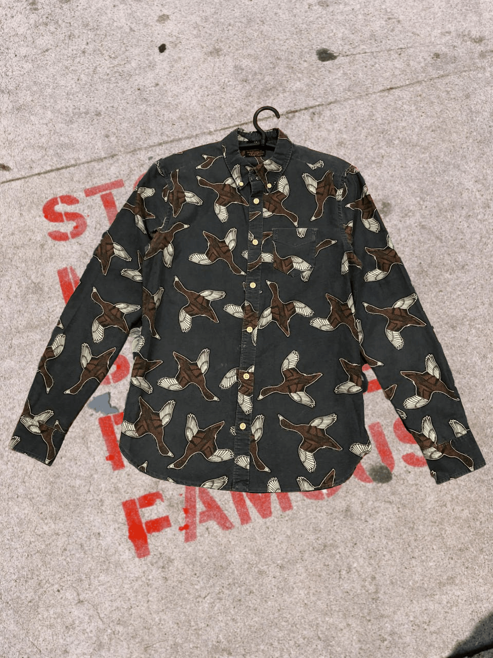 Allsaints AllSaints Relaxed Fit Bird Print Button-Up Shirt Size US XS / EU 42 / 0 - 1 Thumbnail