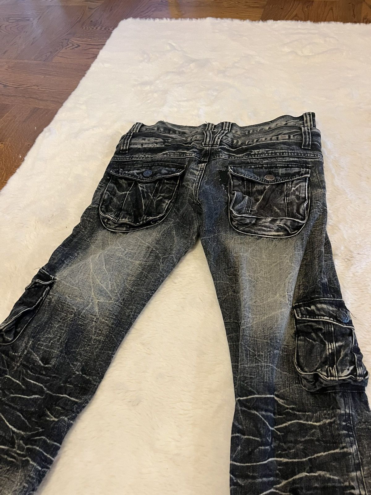 LOWBOX LOWBOX Flared Cargo Jeans Size US 32 / EU 48 - 3 Thumbnail