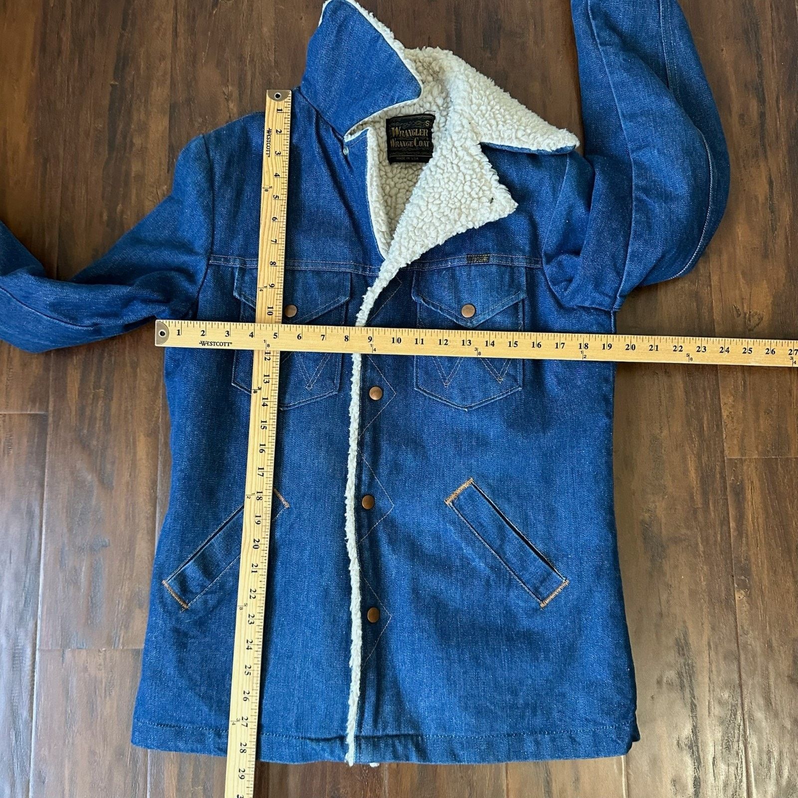 Wrangler VINTAGE WRANGLER Wrange Coat Jacket Sherpa Lined Western 70s Size US S / EU 44-46 / 1 - 13 Thumbnail