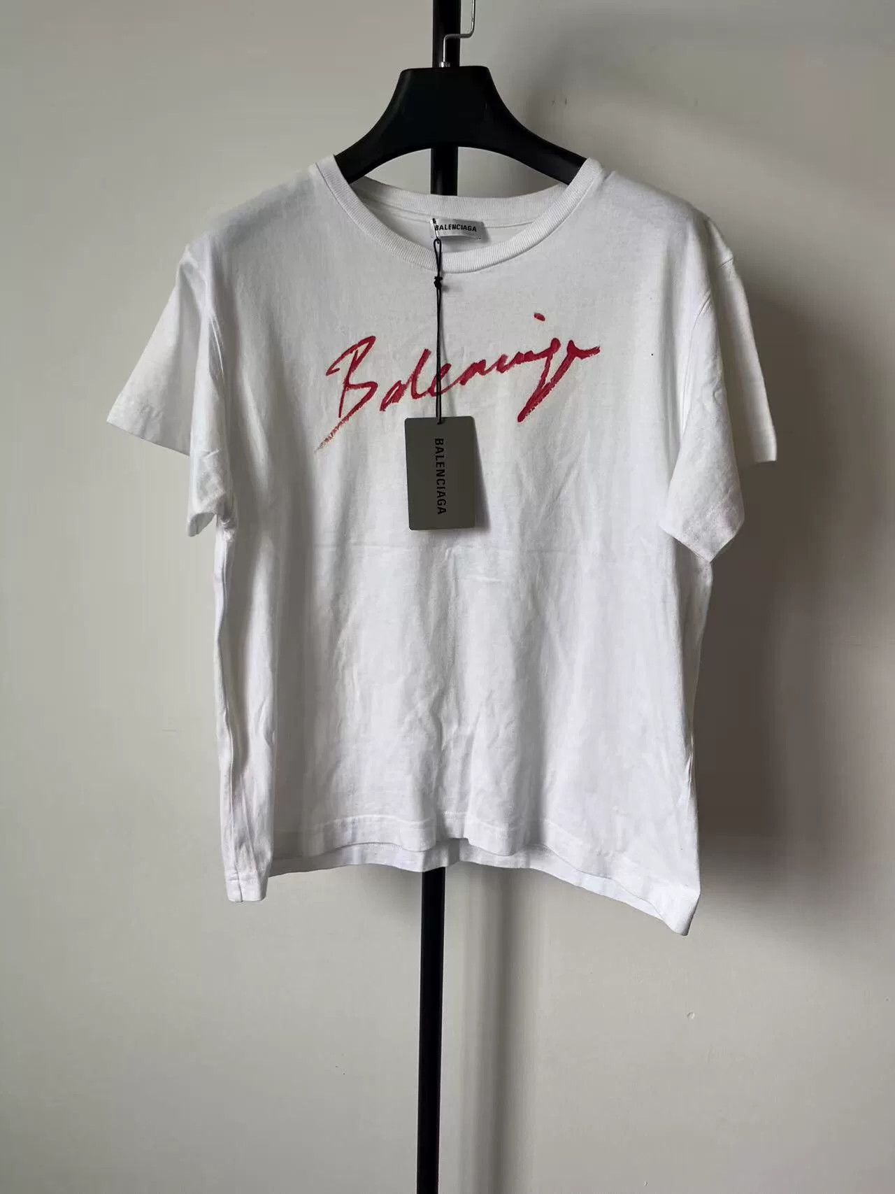 Balenciaga balenciaga logo short sleeve t-shirt women Size M / US 6-8 / IT 42-44 - 1 Thumbnail