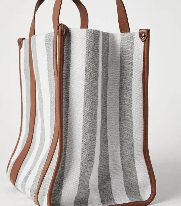 Brunello Cucinelli o1la1rc1a0425 Size: OS/Leather Handbag in Grey Size ONE SIZE - 3 Thumbnail