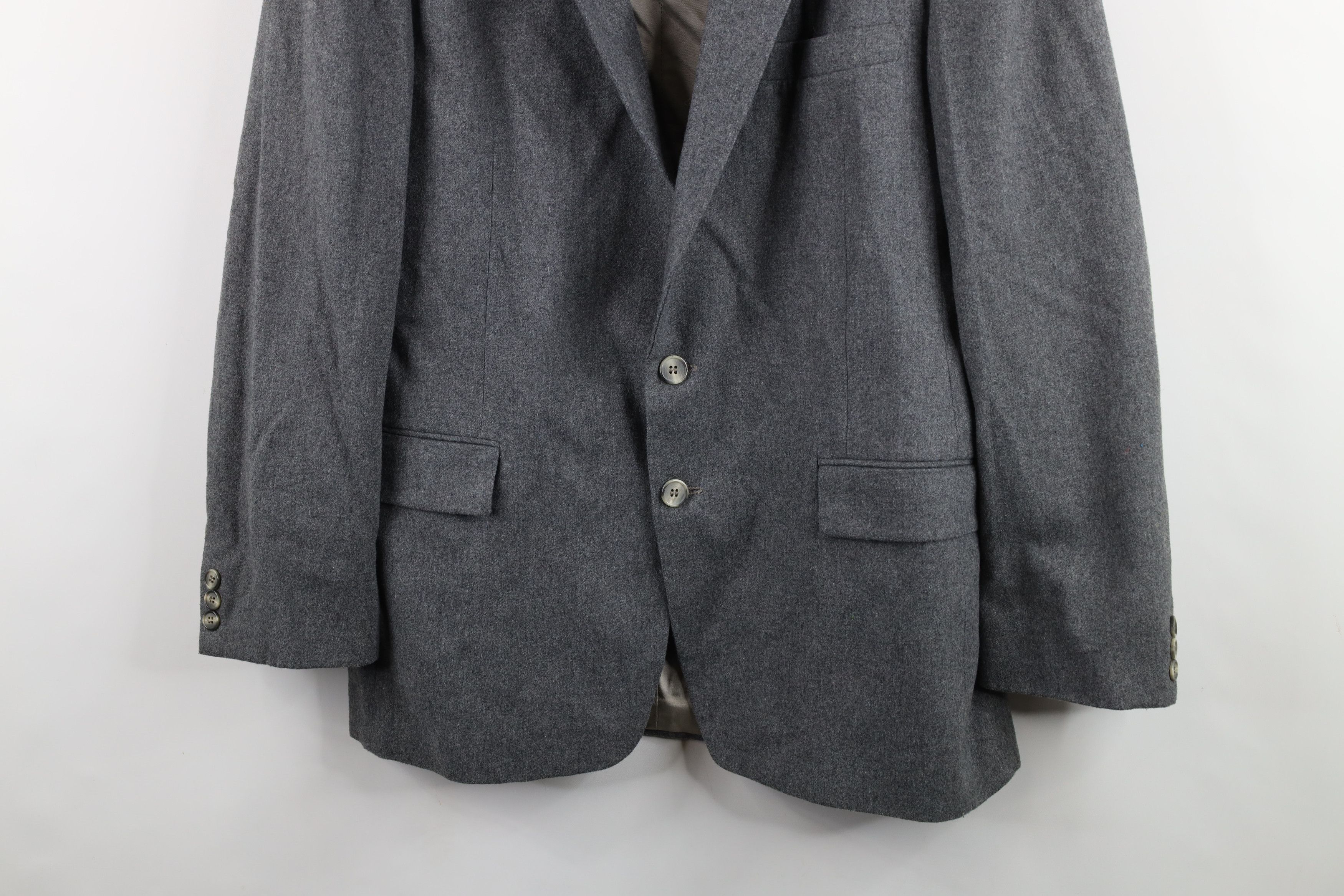 Vintage Vintage 70s Streetwear 2 Button Suit Coat Blazer Jacket Gray Size US L / EU 52-54 / 3 - 3 Thumbnail