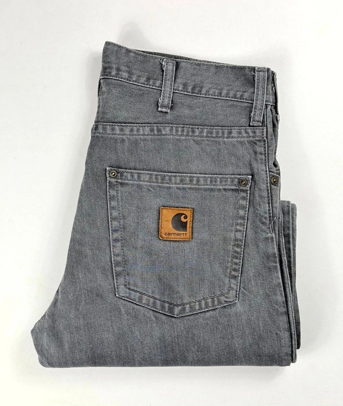 Carhartt Wip Carhartt WIP Slim Pant Grey Denim Jeans 31x34 Size US 31 - 1 Thumbnail