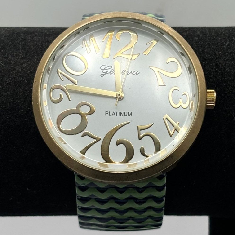Other Gold & Green Striped Watch Size ONE SIZE - 2 Thumbnail