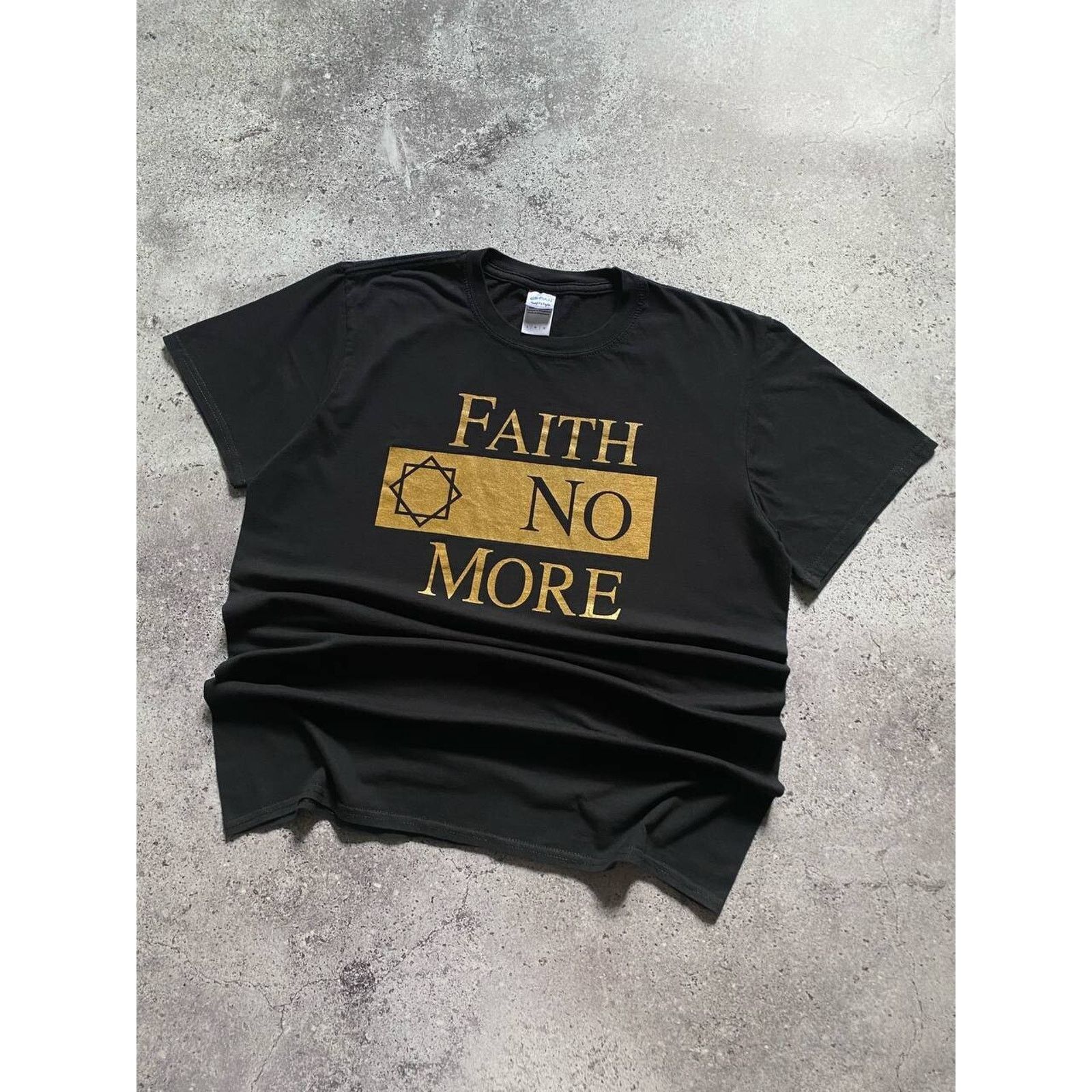 Band Tees × Vintage FAITH NO MORE GOLD CLASSIC LOGO ROCK BAND TEE Size US L / EU 52-54 / 3 - 2 Thumbnail