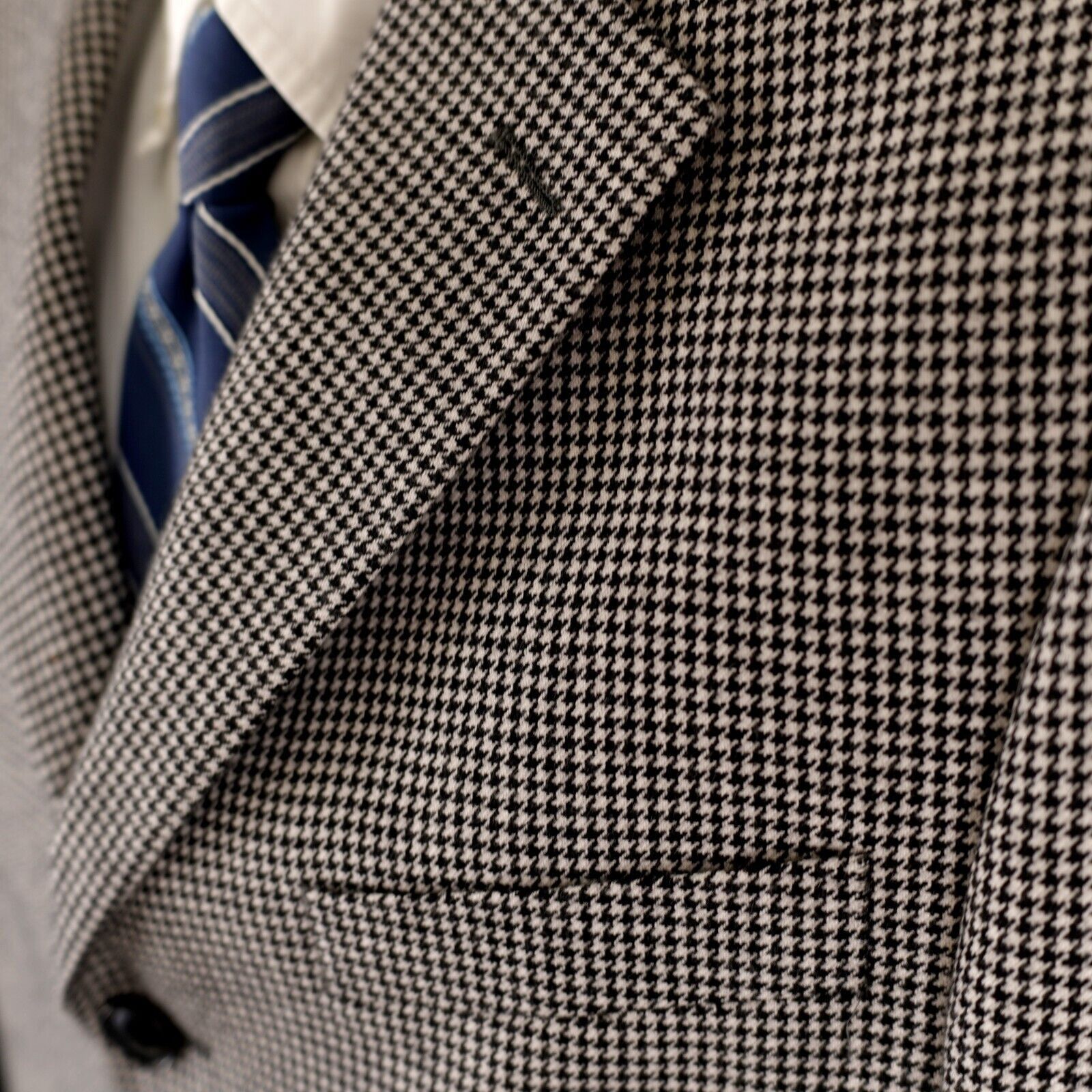 Arnold Brant Arnold Brant Thick 100% Cashmere Houndstooth Black White 3 B Size 38S - 4 Thumbnail