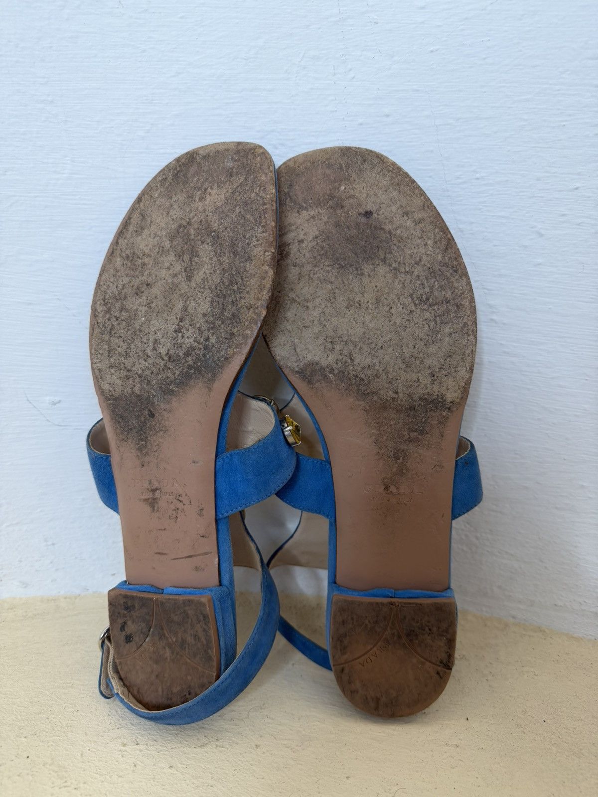 Prada Vintage Prada Suede/Leather Crystal Flip Flops Size 41 Size US 11 / IT 41 - 8 Thumbnail