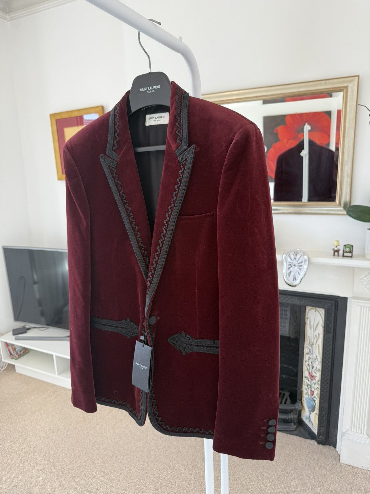 Saint Laurent Paris FW18 Saint Laurent Velvet Western Blazer Jacket Size 48R - 3 Thumbnail
