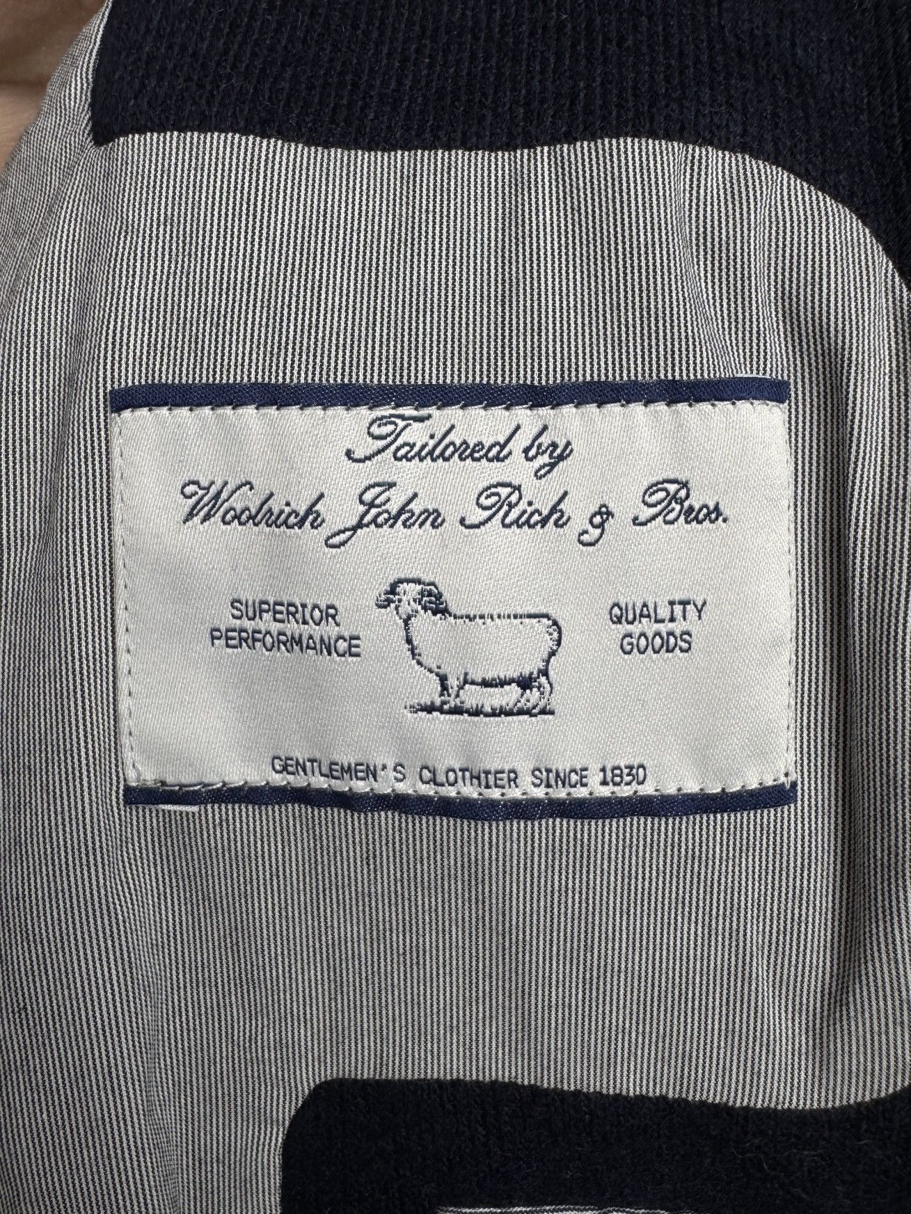 Woolrich Woolen Mills WOOLRICH JOHN RICH & BROS Blazer Mens MEDIUM Half Lined Blue Size 40R - 10 Thumbnail