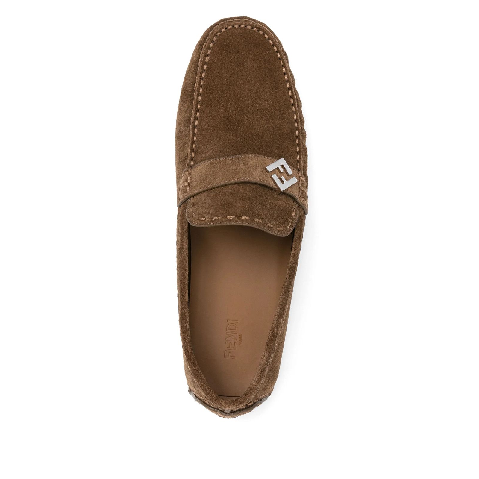 Fendi Fendi Driver Crosta Suede Brown Loafer Slip On US 12 Size US 12 / EU 45 - 9 Thumbnail
