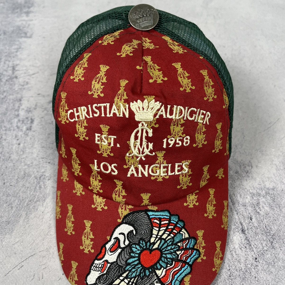 Christian Audigier × Vintage Vintage Ed Hardy by Christian Audigier y2k skull hat 90’s Size ONE SIZE - 4 Thumbnail