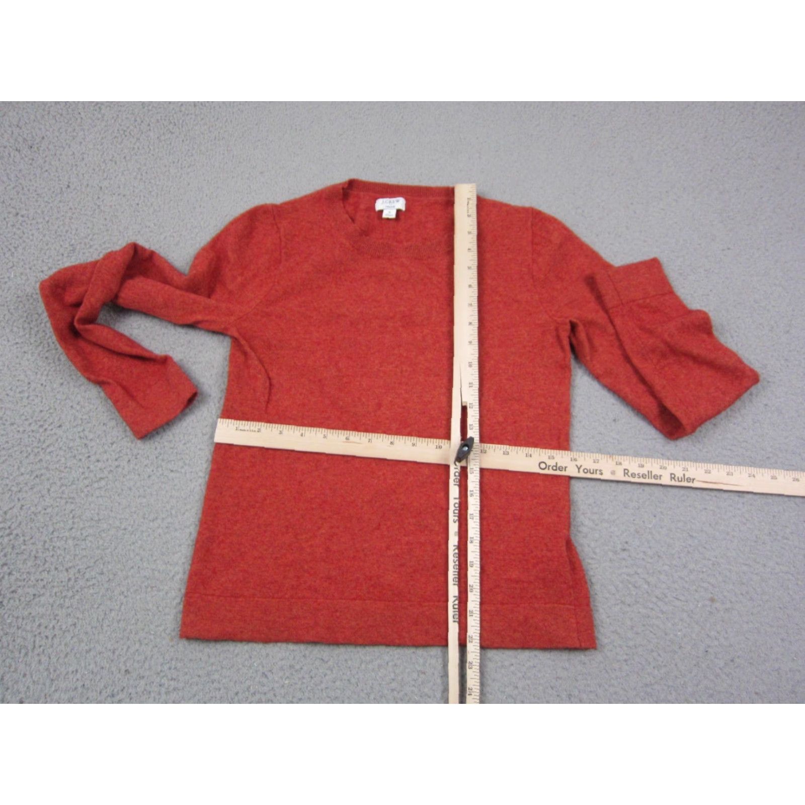J.Crew J.CREW Sweater Womens Small Red Teddie Wool Cotton Crewneck Lightweight Size S / US 4 / IT 40 - 4 Thumbnail