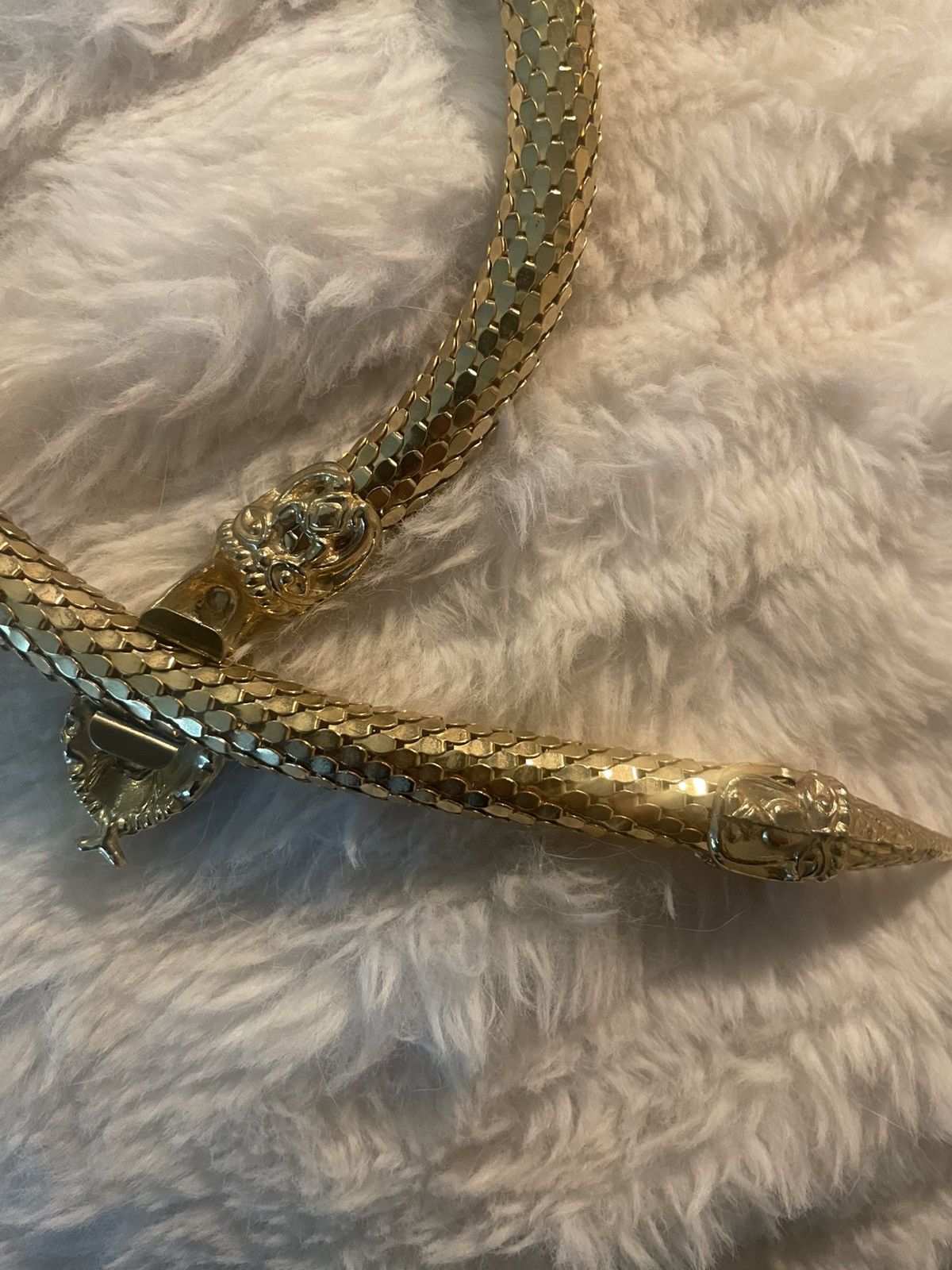 Other Vintage Gold Snake Necklace w/ Red Accents Size ONE SIZE - 3 Thumbnail
