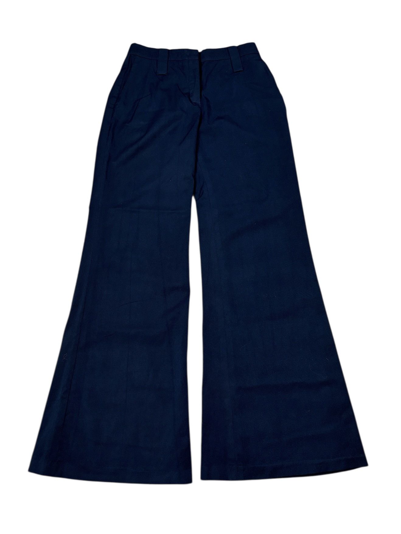 Prada Prada Milano Navy Wide Leg Pantalon Size 27" / US 4 / IT 40 - 1 Thumbnail